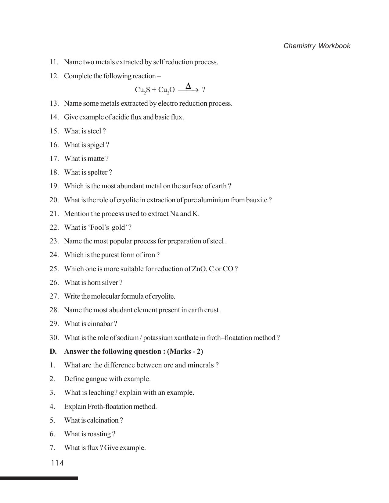 Tripura Board Class 12 Chemistry English Version Workbooks - Page 120