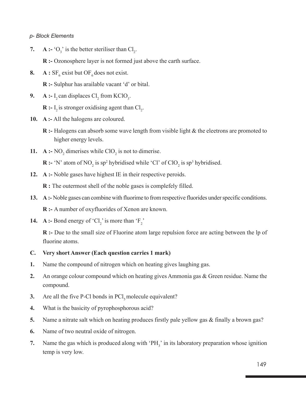 Tripura Board Class 12 Chemistry English Version Workbooks - Page 155