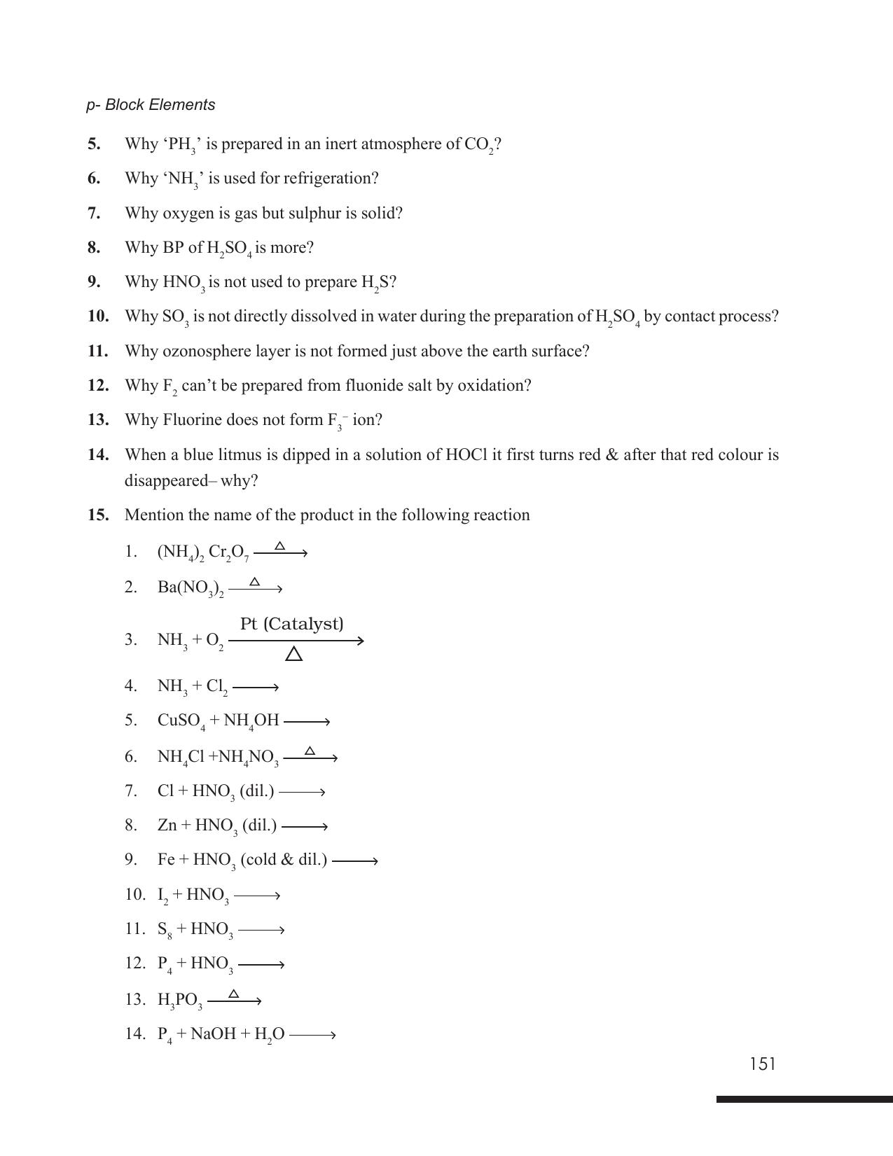 Tripura Board Class 12 Chemistry English Version Workbooks - Page 157