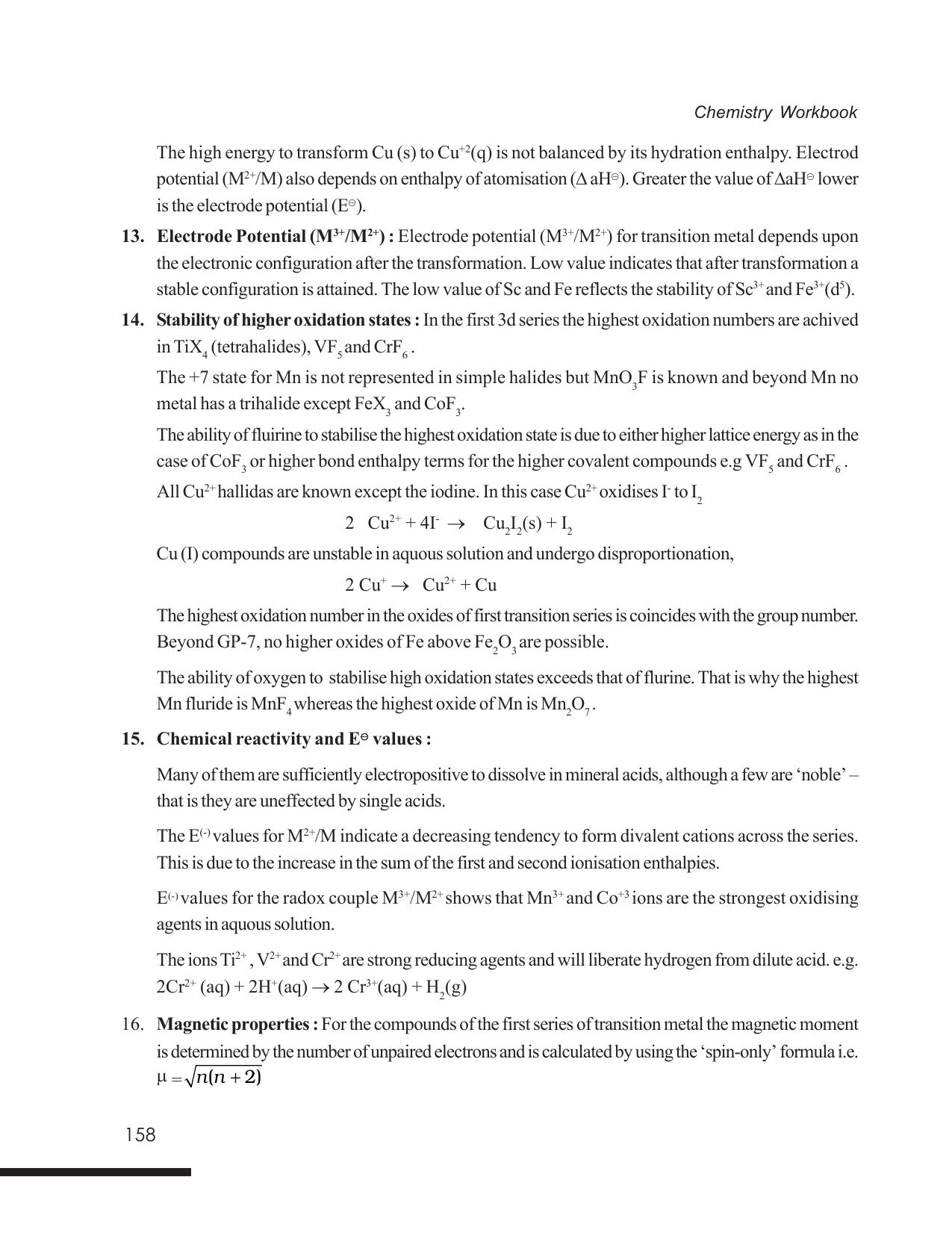 Tripura Board Class 12 Chemistry English Version Workbooks - Page 164