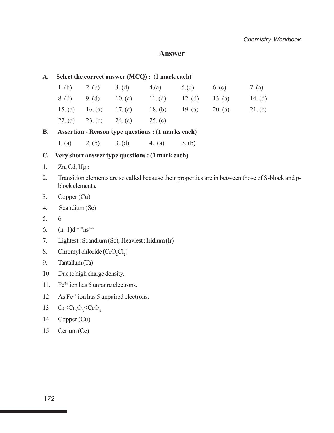 Tripura Board Class 12 Chemistry English Version Workbooks - Page 178
