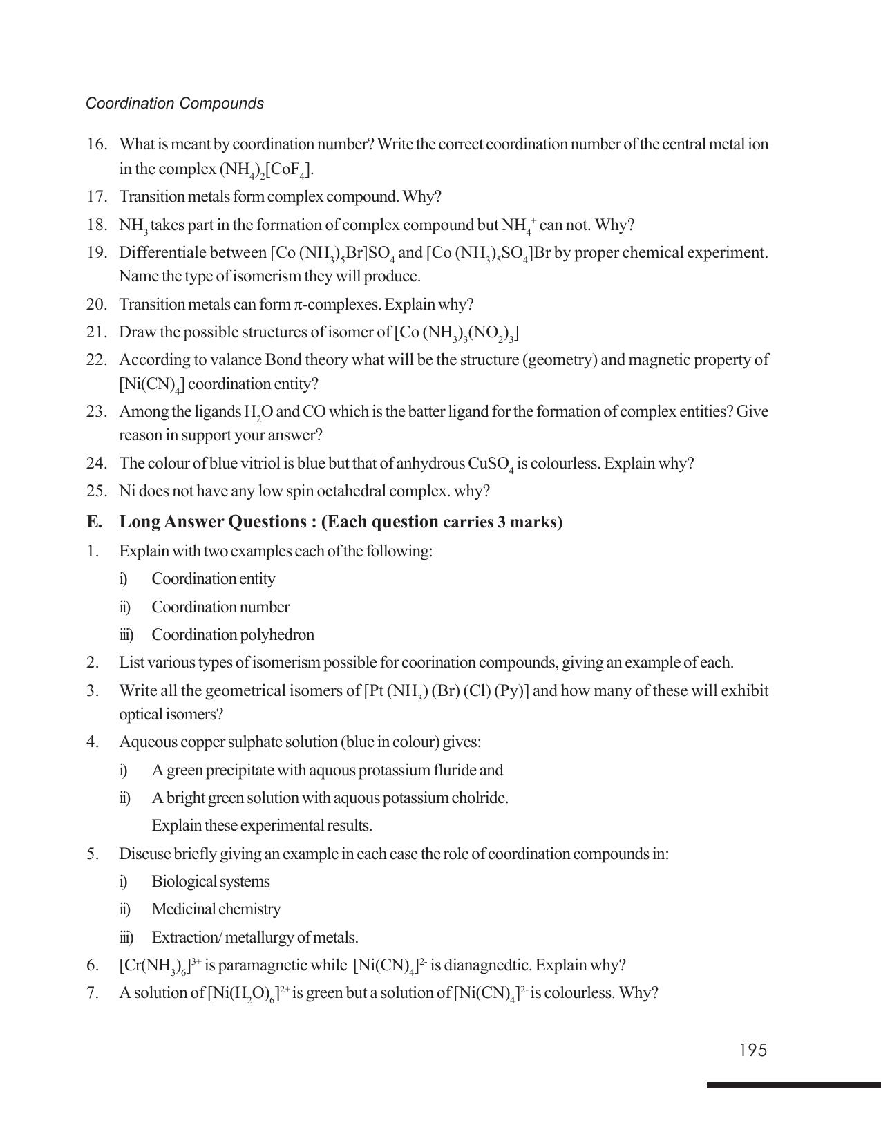 Tripura Board Class 12 Chemistry English Version Workbooks - Page 201