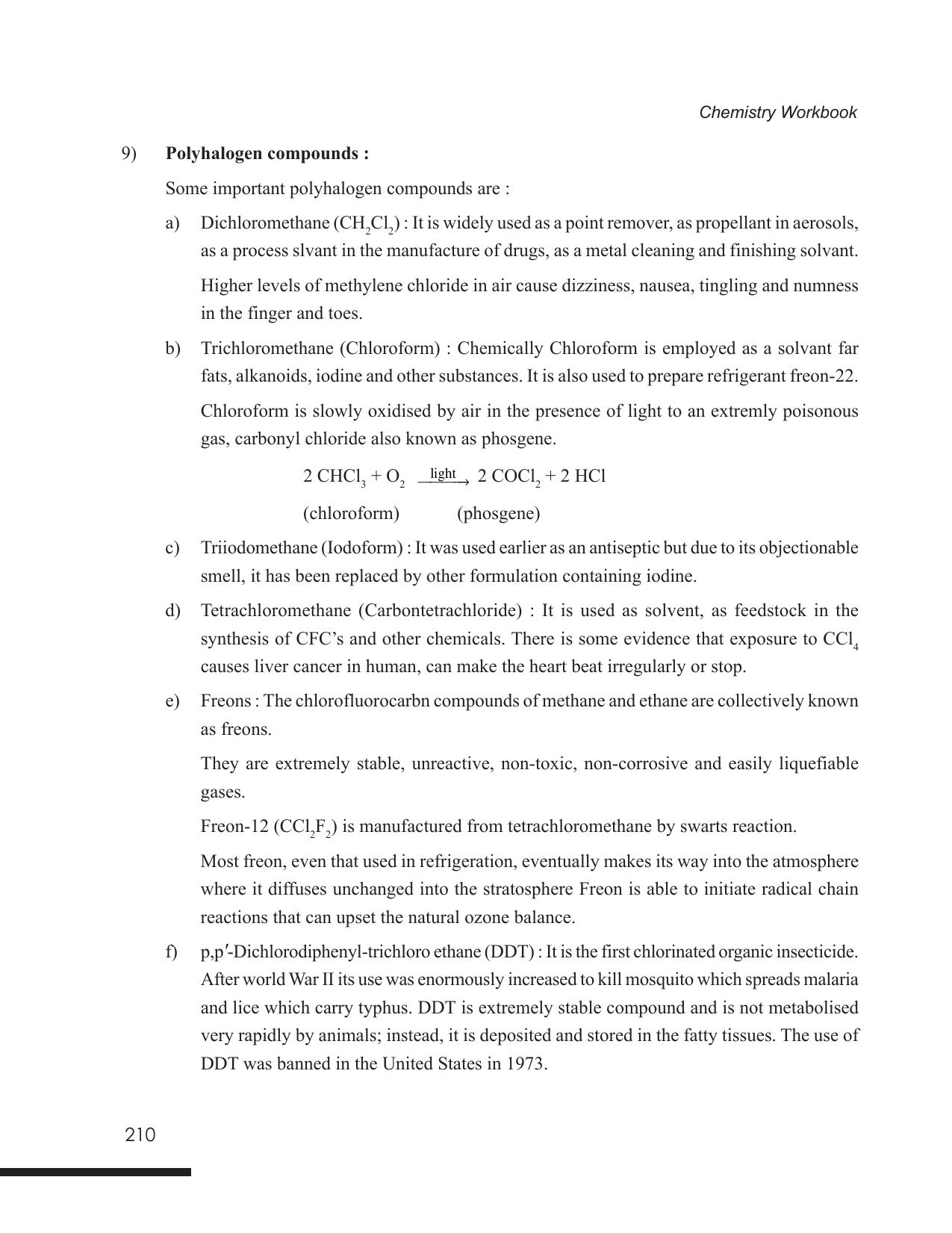 Tripura Board Class 12 Chemistry English Version Workbooks - Page 216