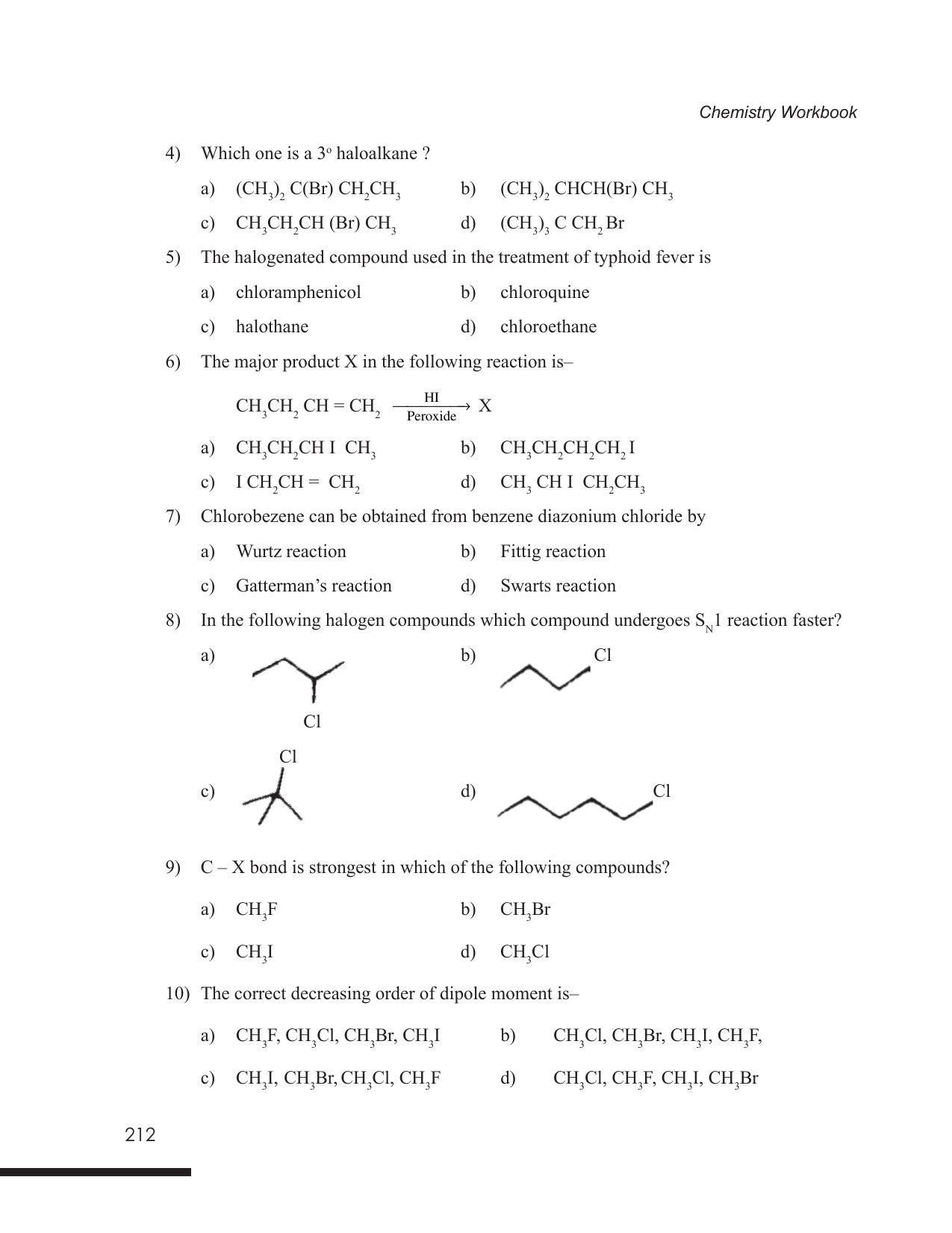 Tripura Board Class 12 Chemistry English Version Workbooks - Page 218