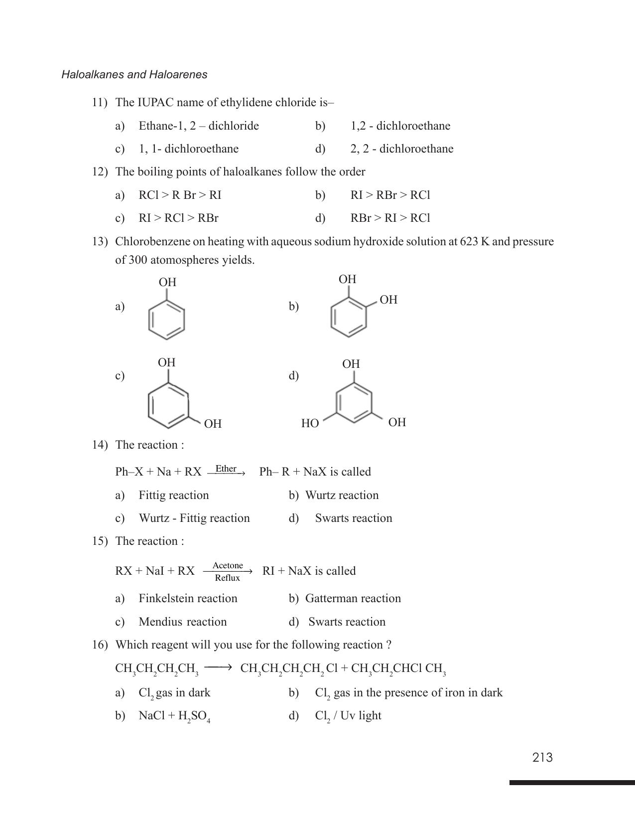 Tripura Board Class 12 Chemistry English Version Workbooks - Page 219
