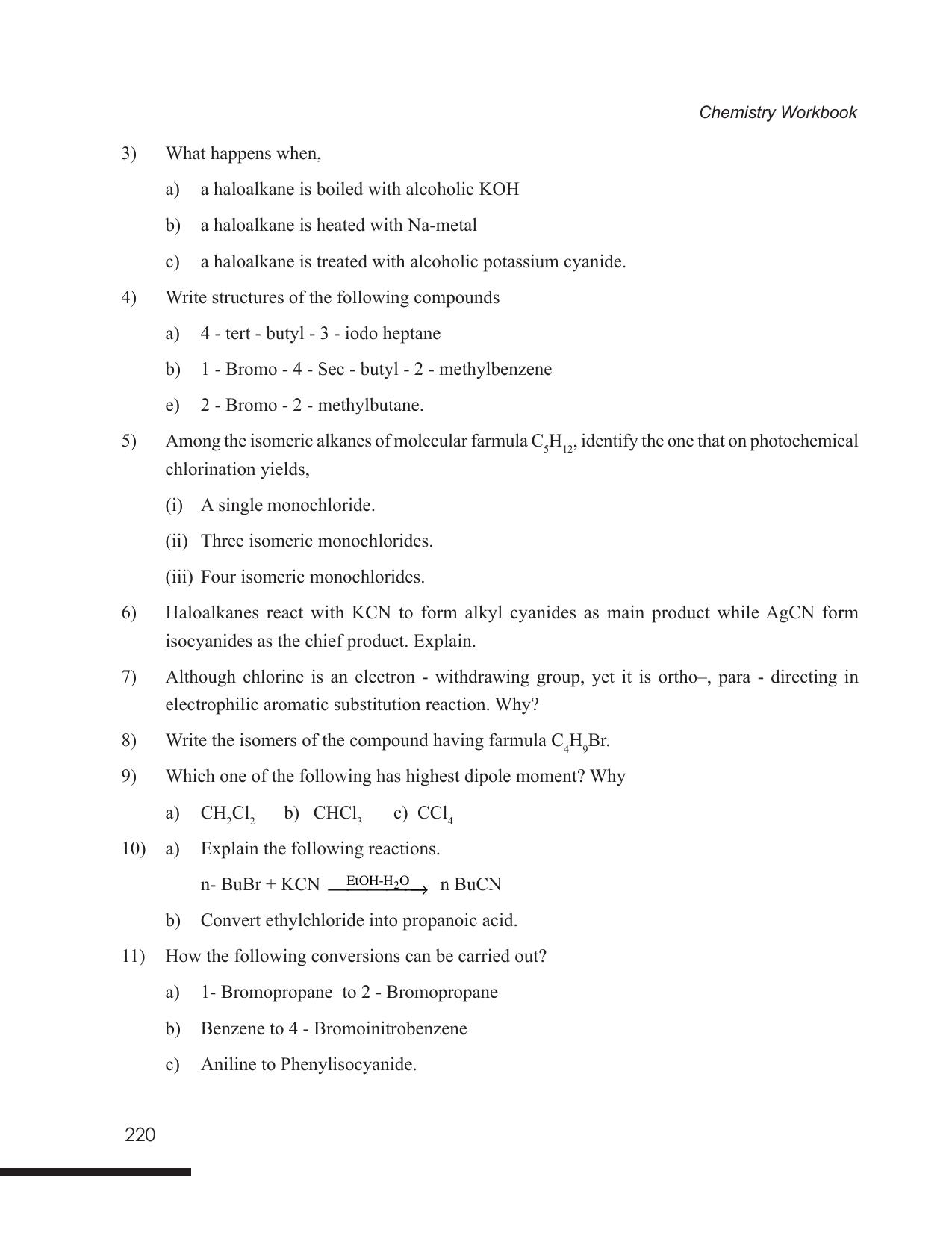 Tripura Board Class 12 Chemistry English Version Workbooks - Page 226
