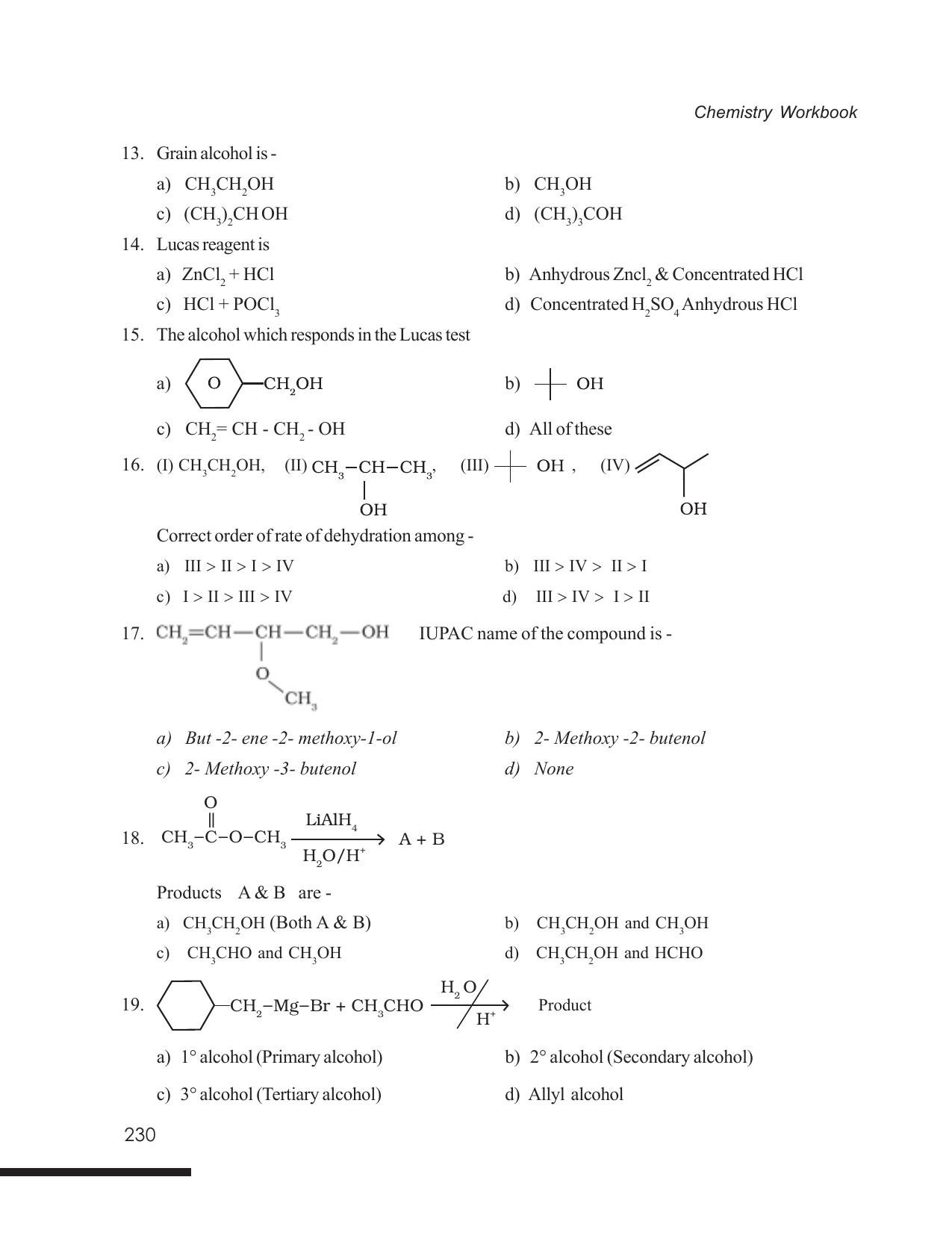 Tripura Board Class 12 Chemistry English Version Workbooks - Page 236
