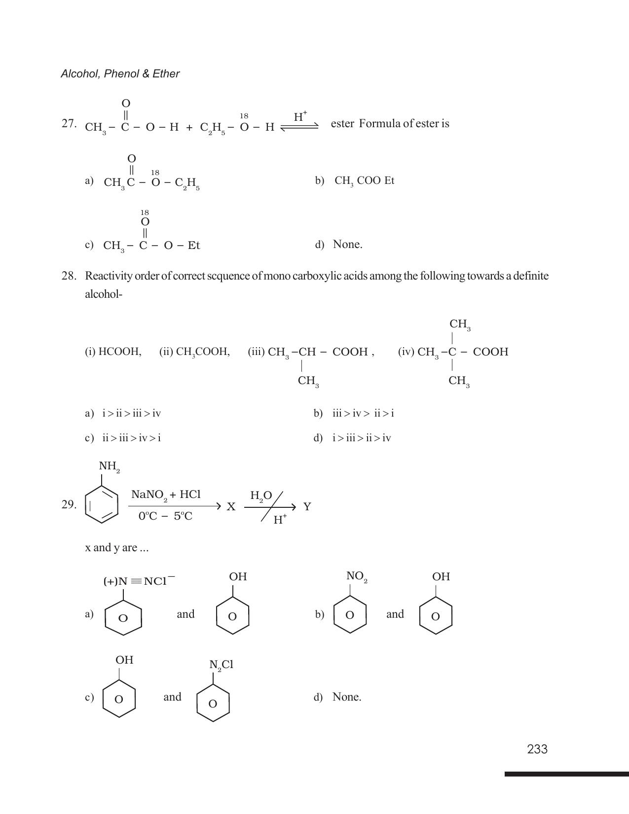 Tripura Board Class 12 Chemistry English Version Workbooks - Page 239