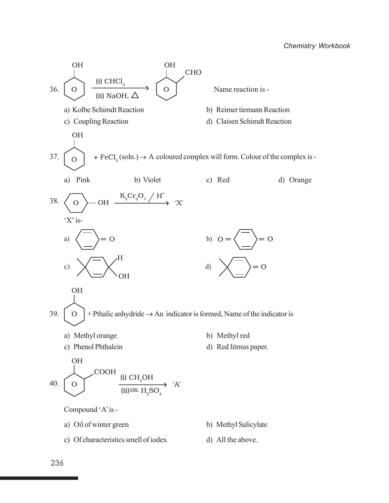 Tripura Board Class 12 Chemistry English Version Workbooks - Page 242
