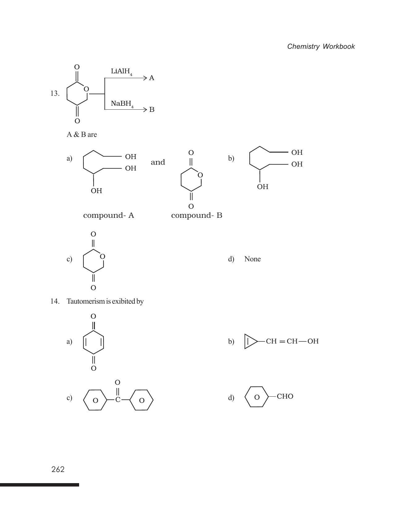Tripura Board Class 12 Chemistry English Version Workbooks - Page 268