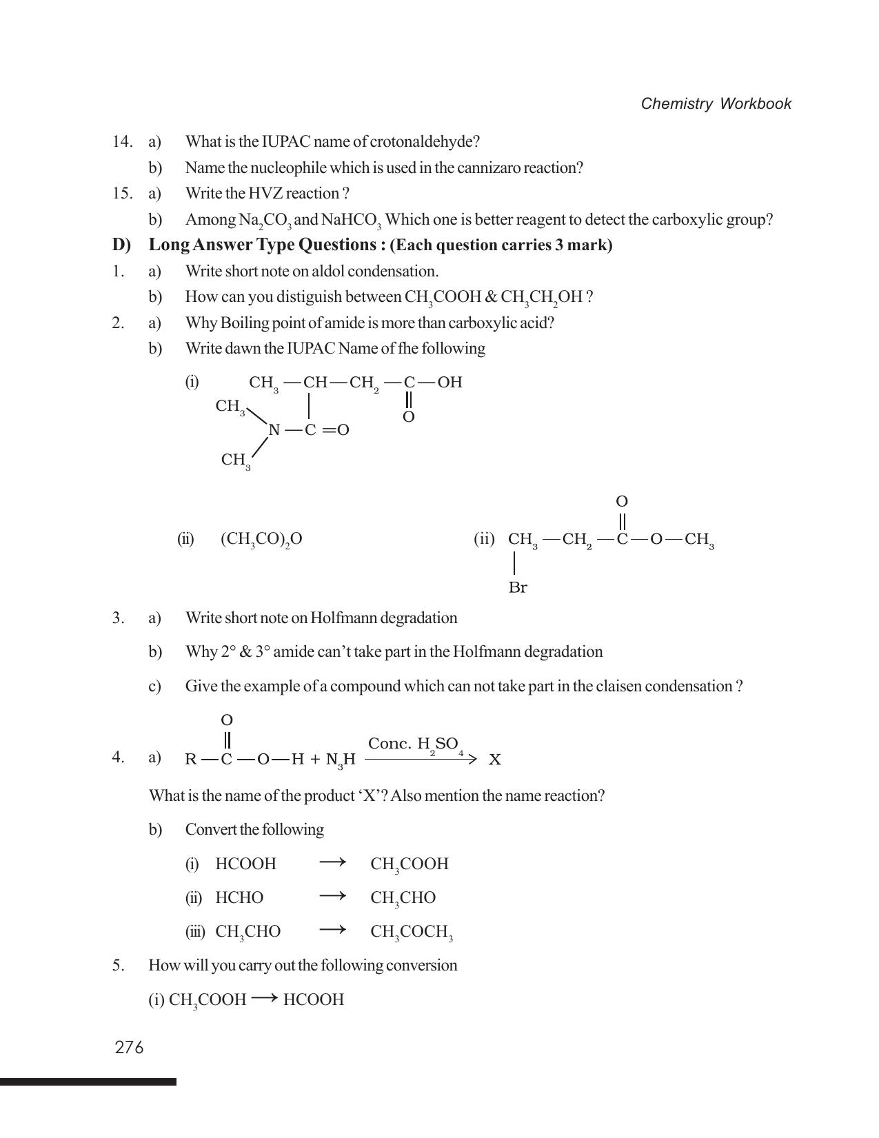Tripura Board Class 12 Chemistry English Version Workbooks - Page 282