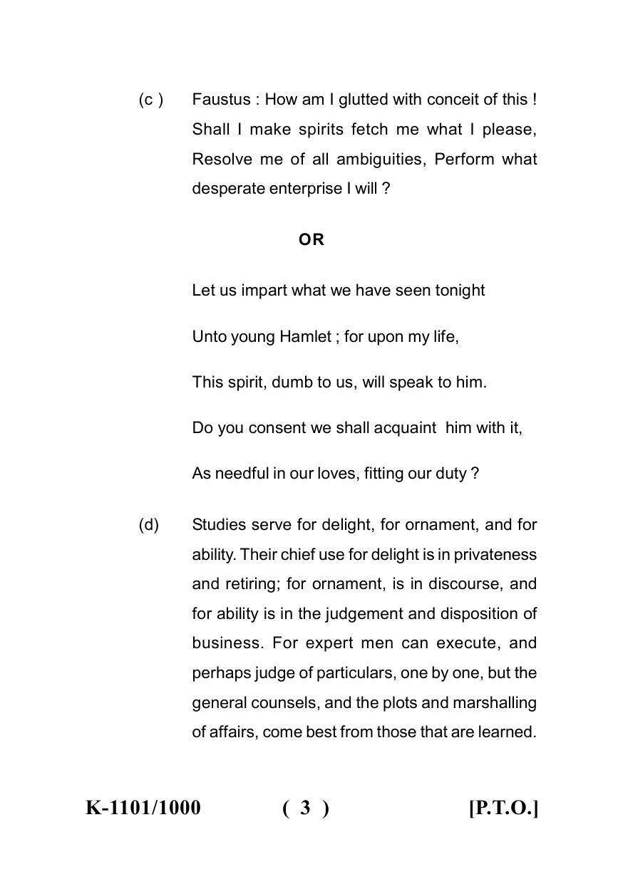 Sarguja University Question Paper - 2022 : M.A. (Previous) English Literature In English 1340-1660 Paper I - Page 3