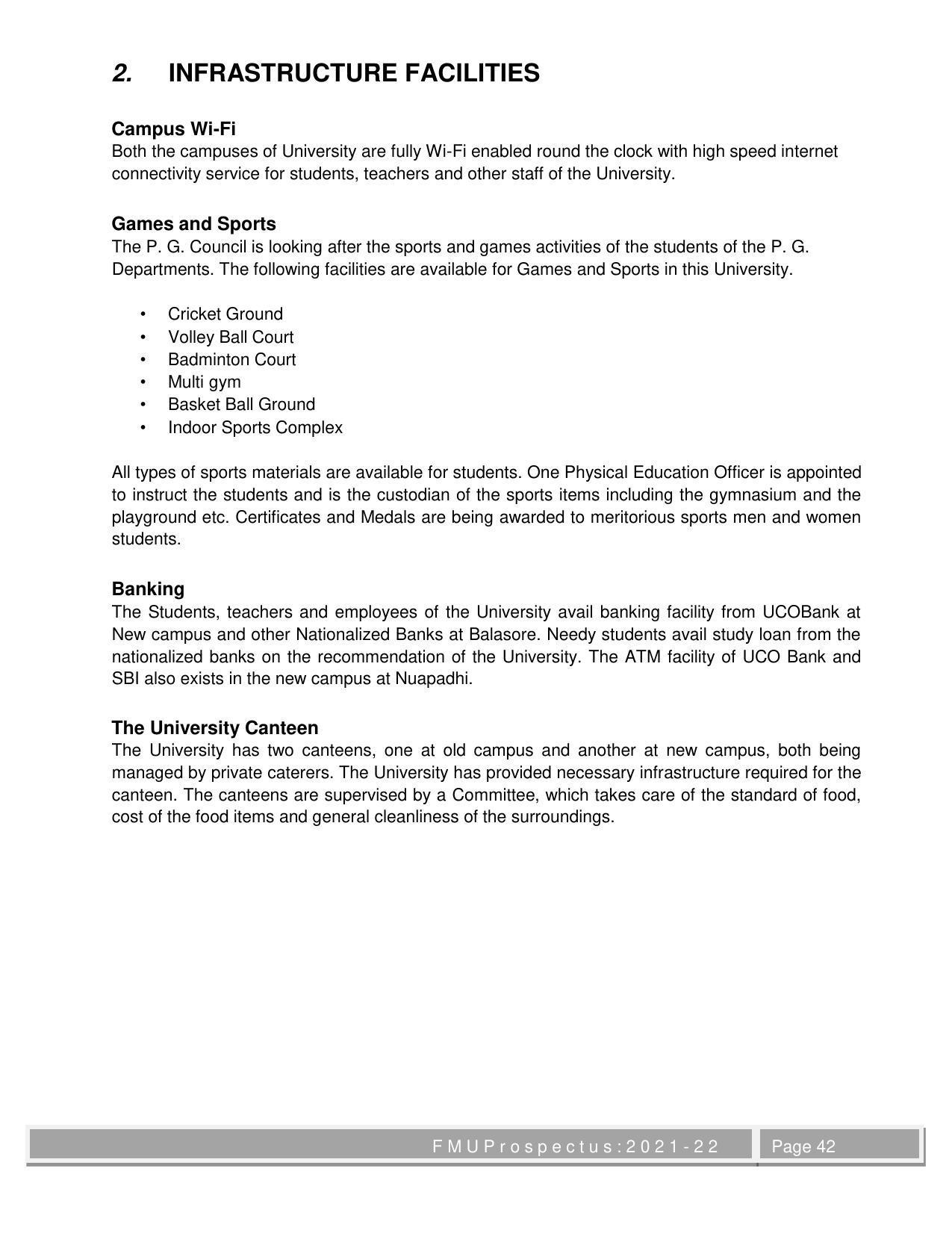 Fakir Mohan University, Balasore M.Phil Prospectus 2021-22 - Page 42