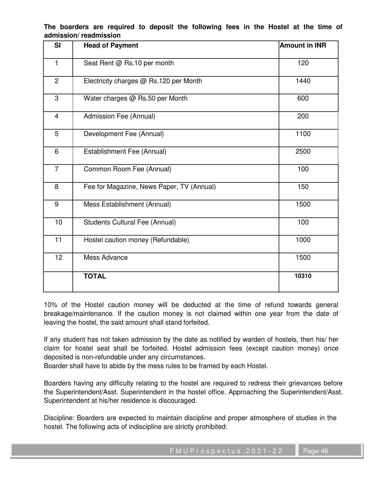 Fakir Mohan University, Balasore M.Phil Prospectus 2021-22 - Page 46