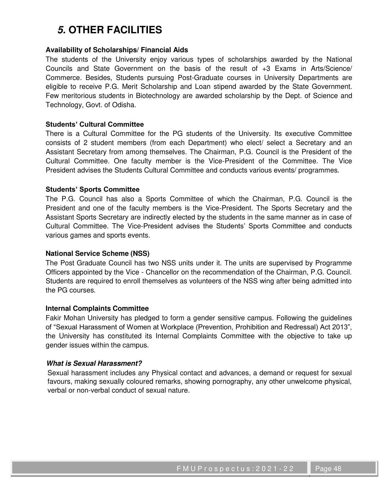 Fakir Mohan University, Balasore M.Phil Prospectus 2021-22 - Page 48