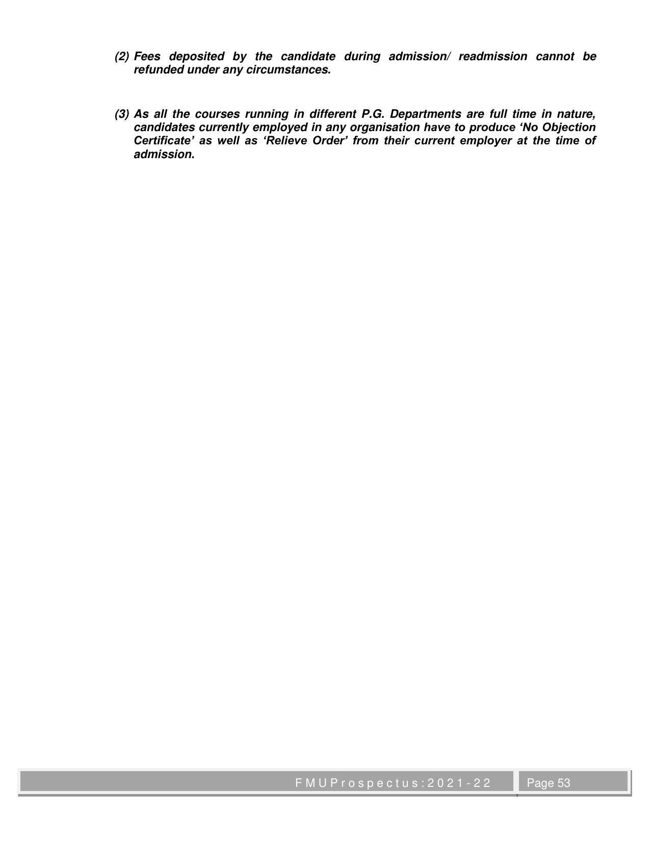 Fakir Mohan University, Balasore M.Phil Prospectus 2021-22 - Page 53