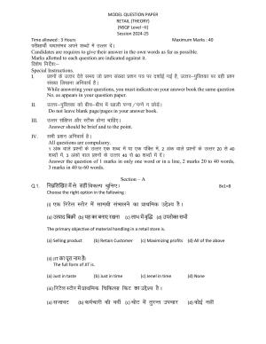HPBOSE Class 10th Retail Sample Question Papers 2025