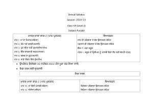 Edudel Class 7 (L-2) Punjabi Syllabus