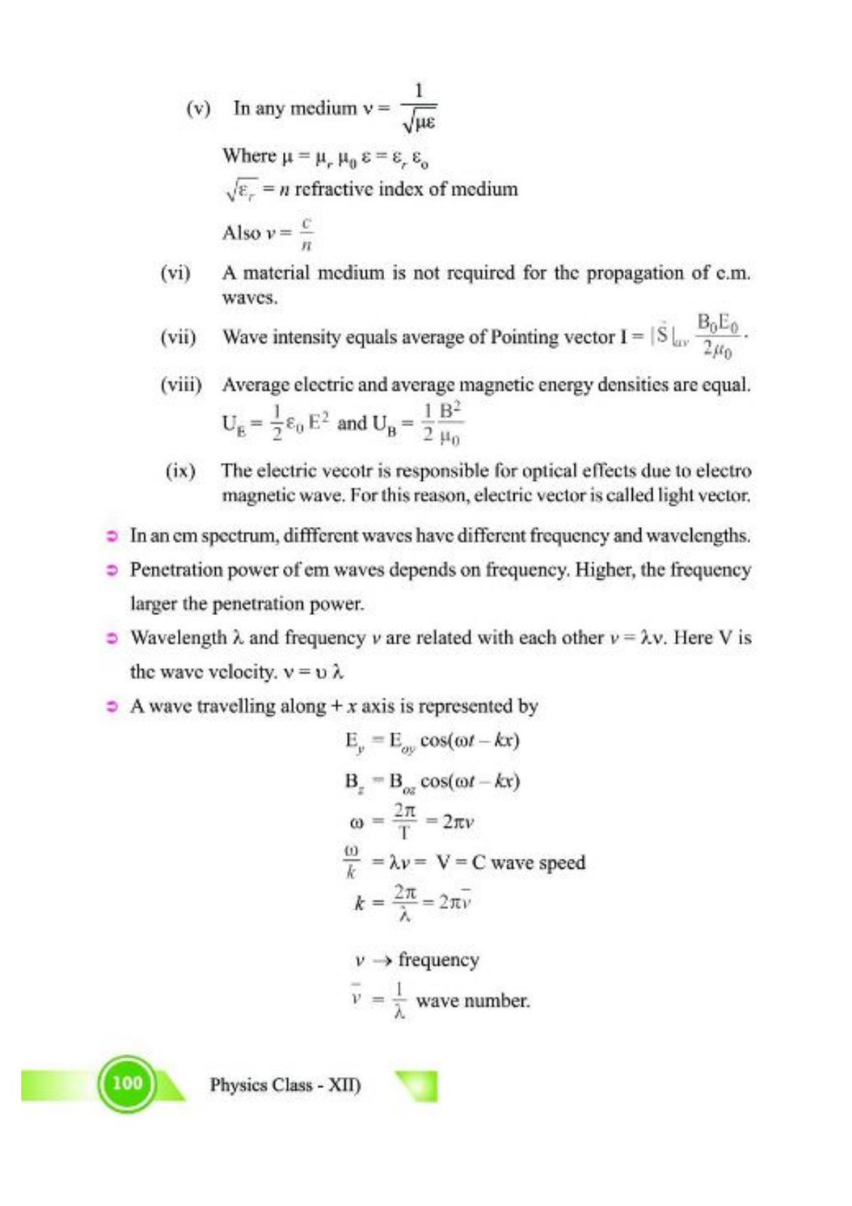 Class 12 Notes, Question & Practice Paper - Physics (Topic 5,6 :  Electromagnetic Waves and Optics) - Page 3