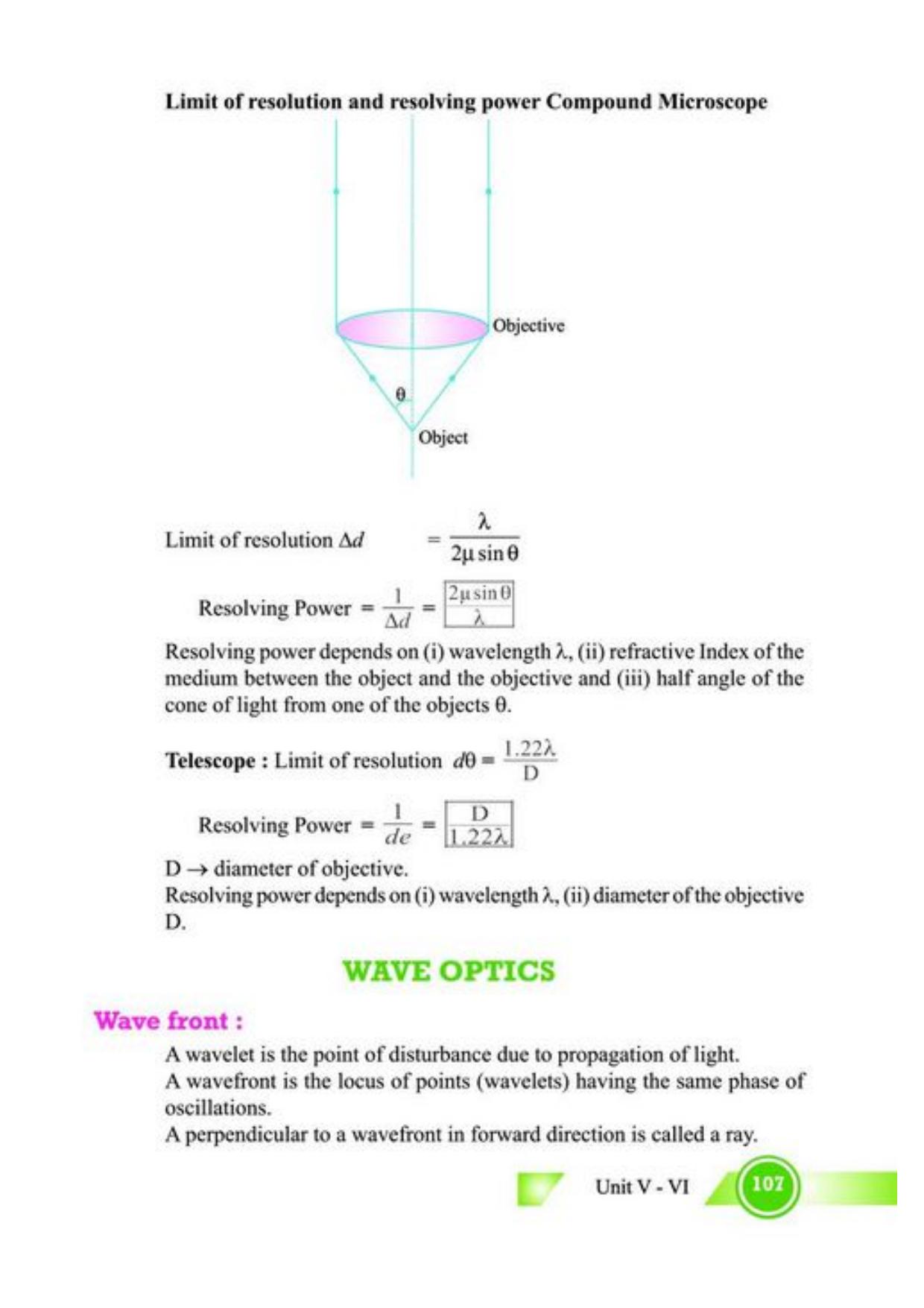 Class 12 Notes, Question & Practice Paper - Physics (Topic 5,6 :  Electromagnetic Waves and Optics) - Page 10