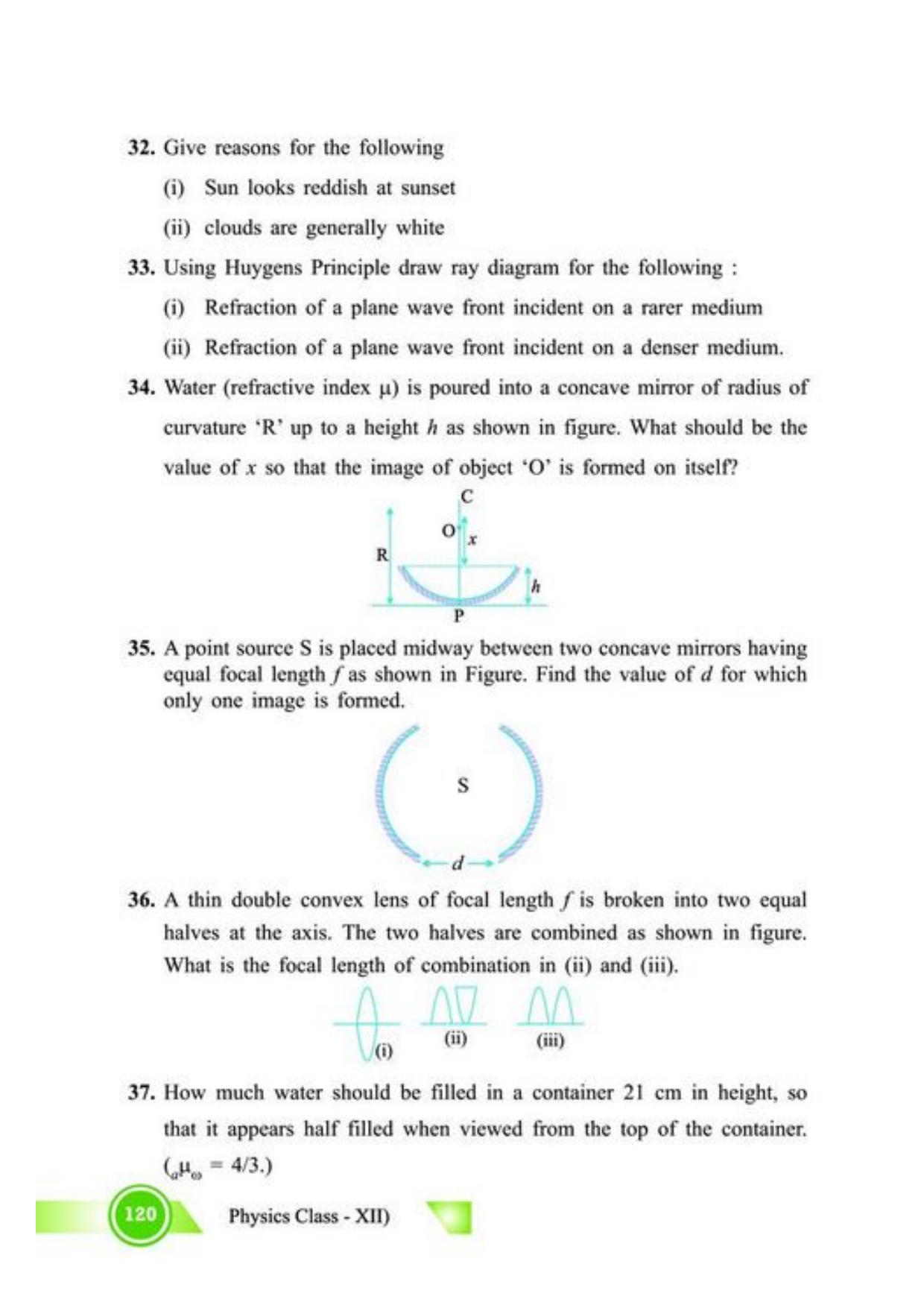 Class 12 Notes, Question & Practice Paper - Physics (Topic 5,6 :  Electromagnetic Waves and Optics) - Page 23