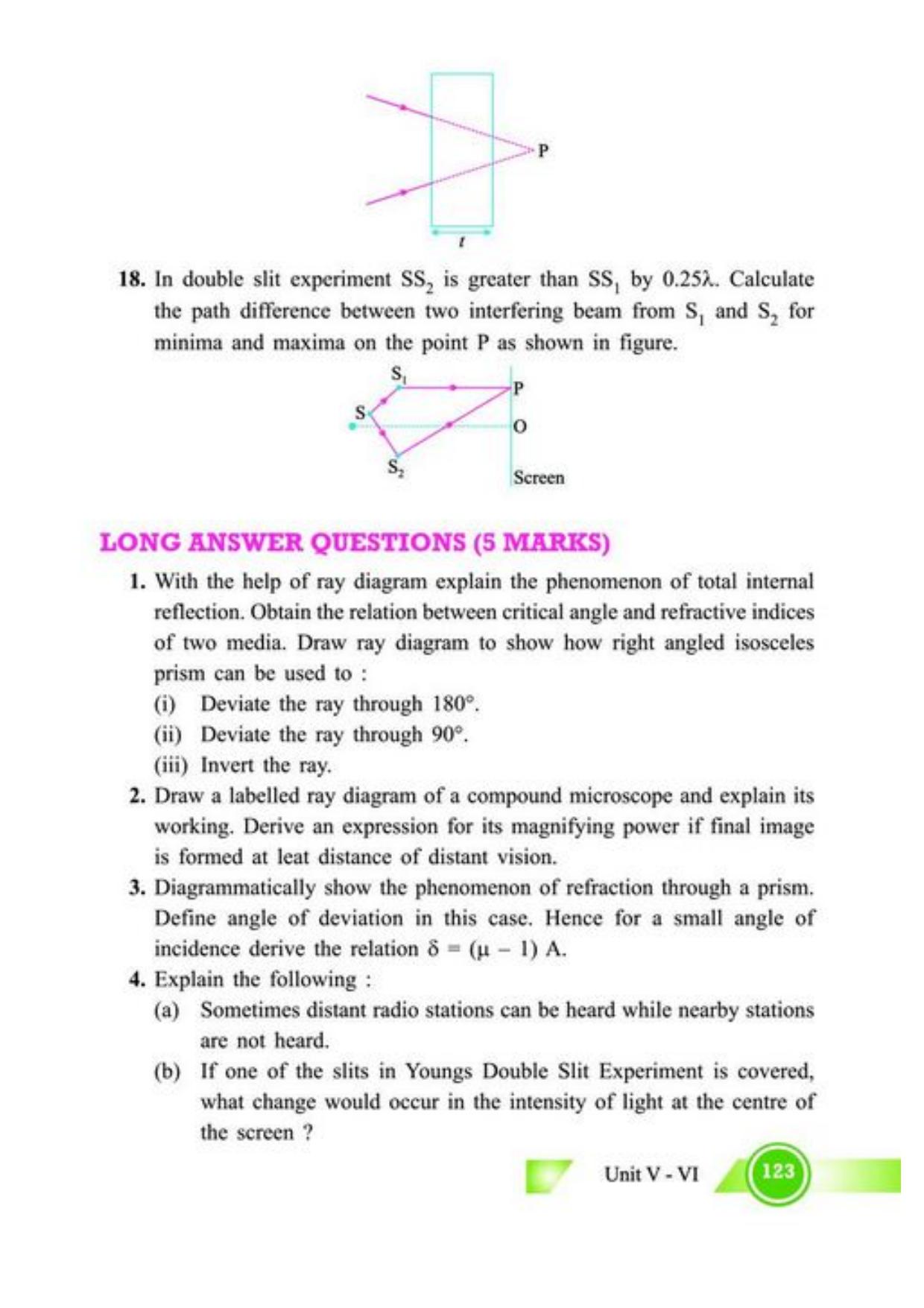 Class 12 Notes, Question & Practice Paper - Physics (Topic 5,6 :  Electromagnetic Waves and Optics) - Page 26