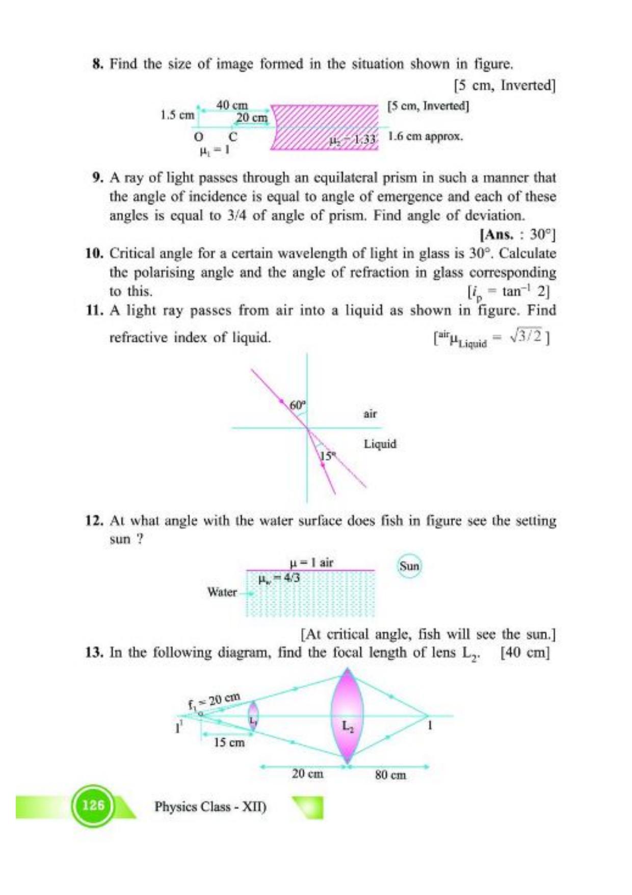 Class 12 Notes, Question & Practice Paper - Physics (Topic 5,6 :  Electromagnetic Waves and Optics) - Page 29