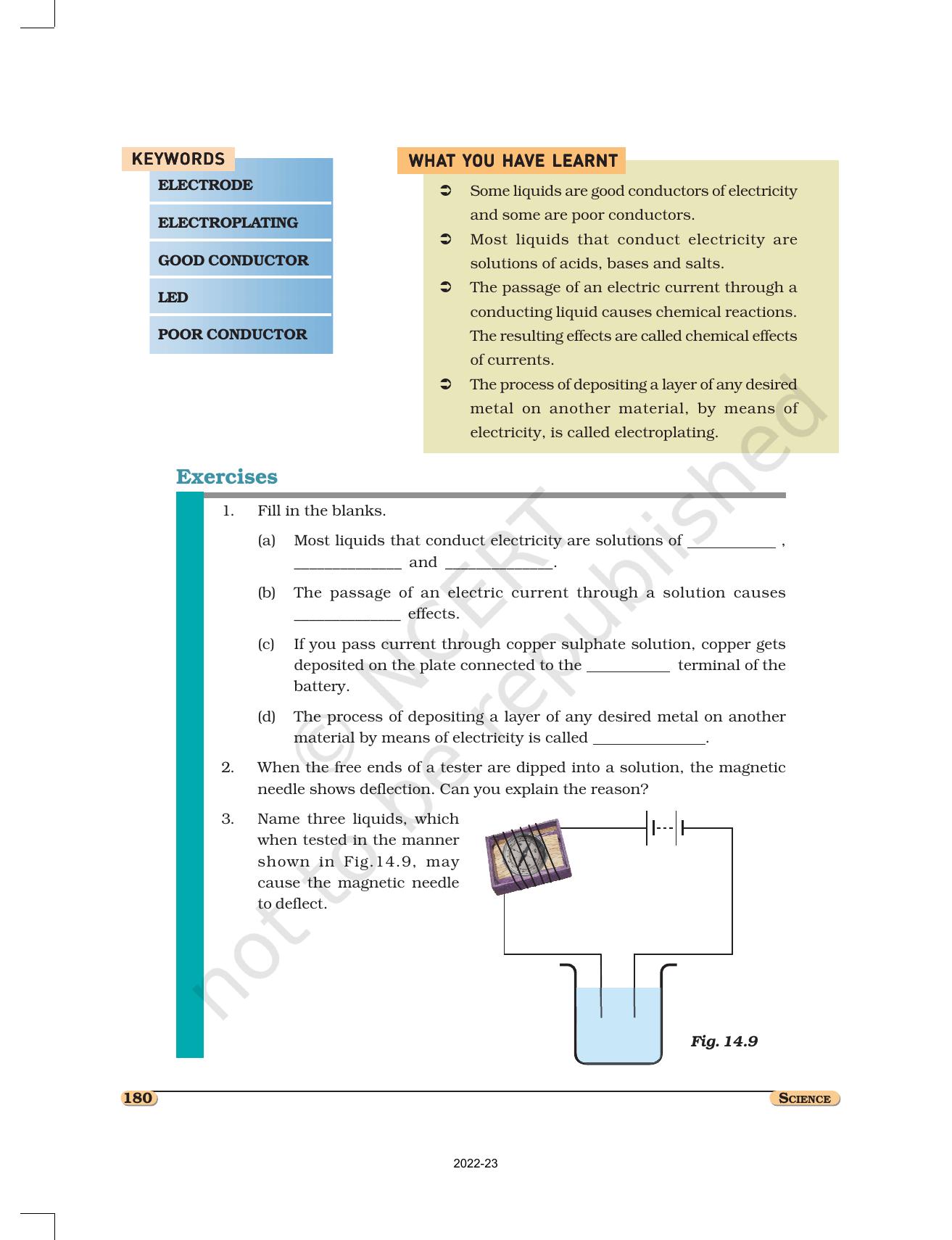 NCERT Book for Class 8 Science Chapter 14 Chemical Effects of Electric Current - Page 9