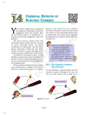 NCERT Book for Class 8 Science Chapter 14 Chemical Effects of Electric Current