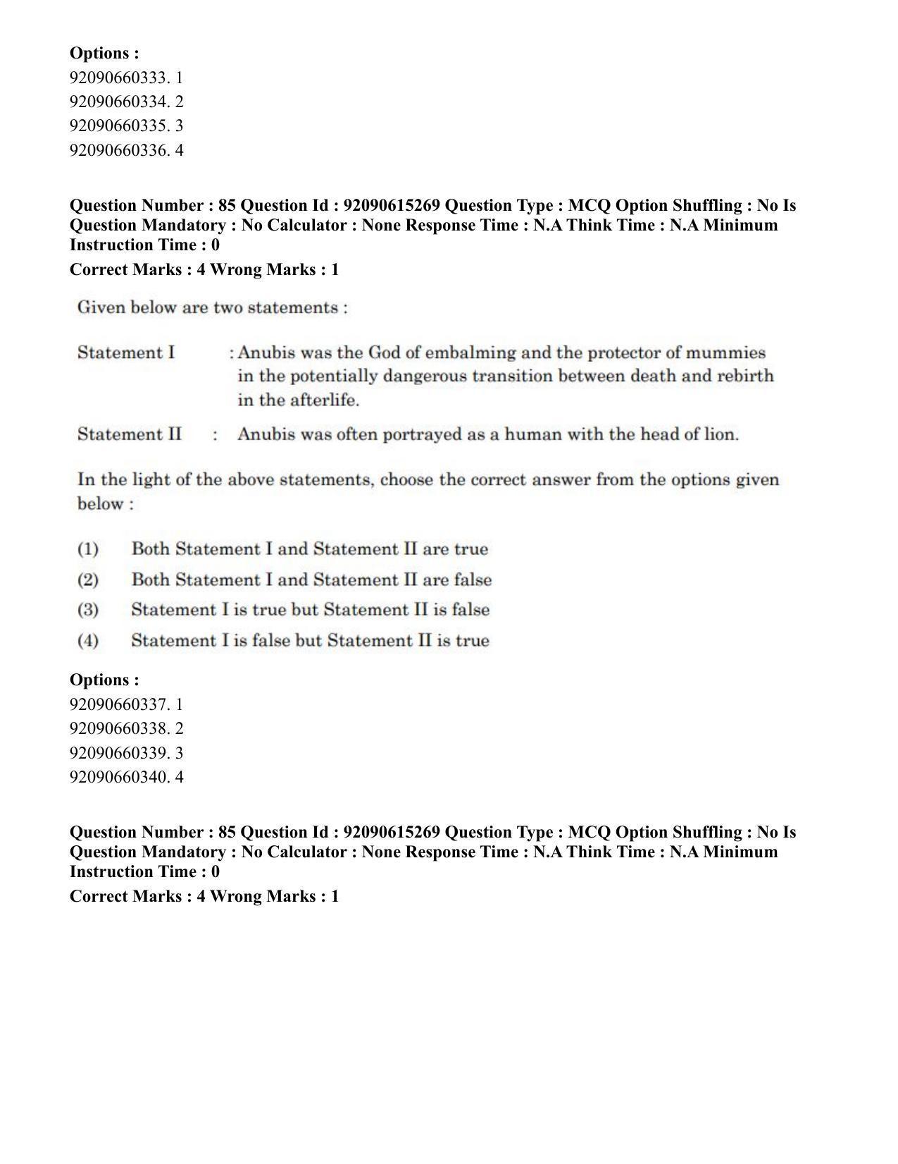 CUET PG 2023: HUQP13 – Museology(Eng)-Shift 3 (12-06-2023) Question Paper - Page 81
