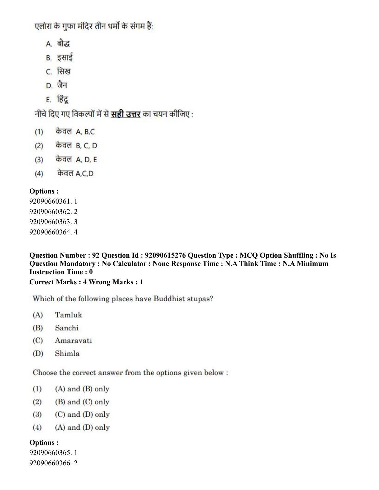 CUET PG 2023: HUQP13 – Museology(Eng)-Shift 3 (12-06-2023) Question Paper - Page 90