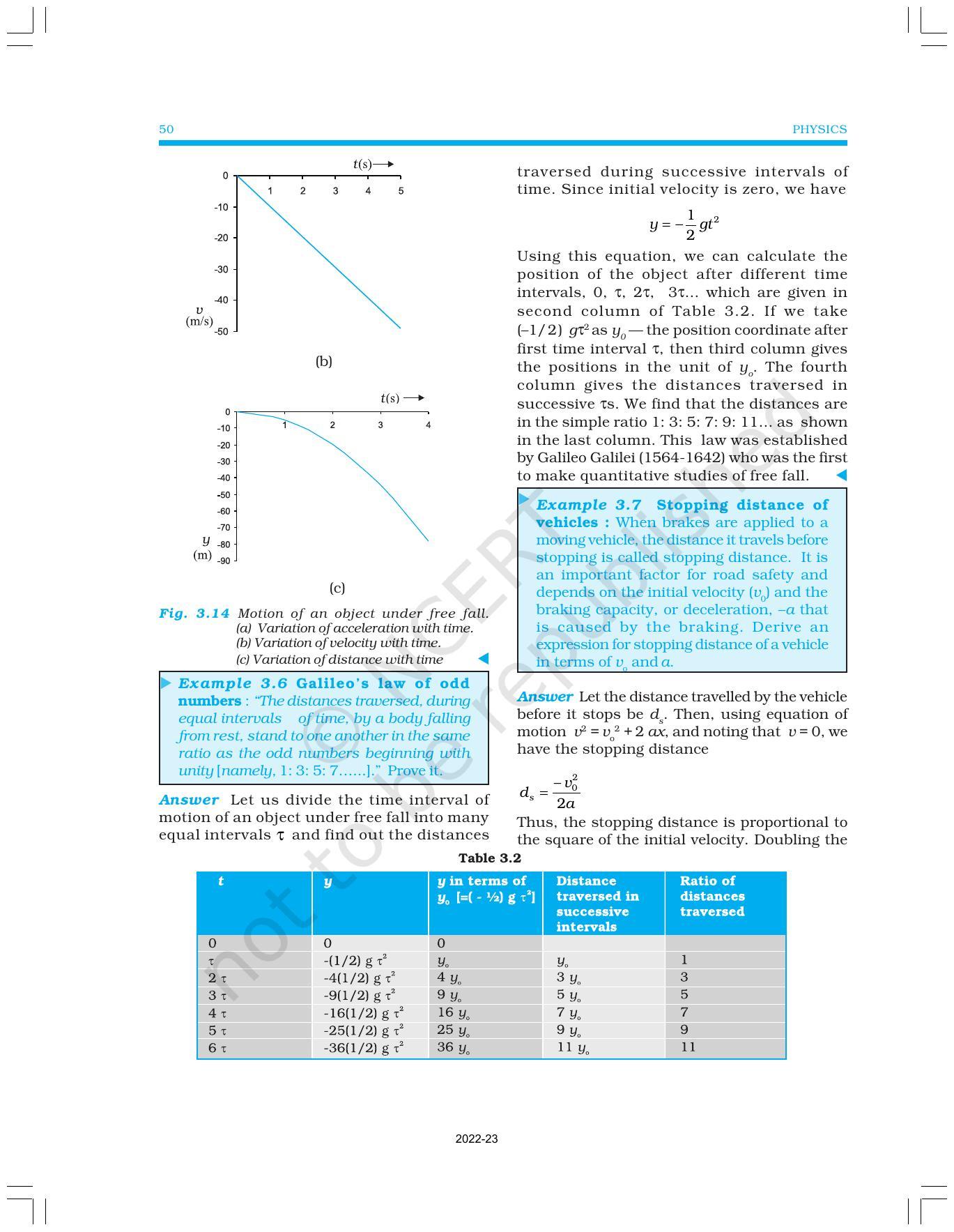 NCERT Book for Class 11 Physics Chapter 3 Motion in a Straight Line - Page 12