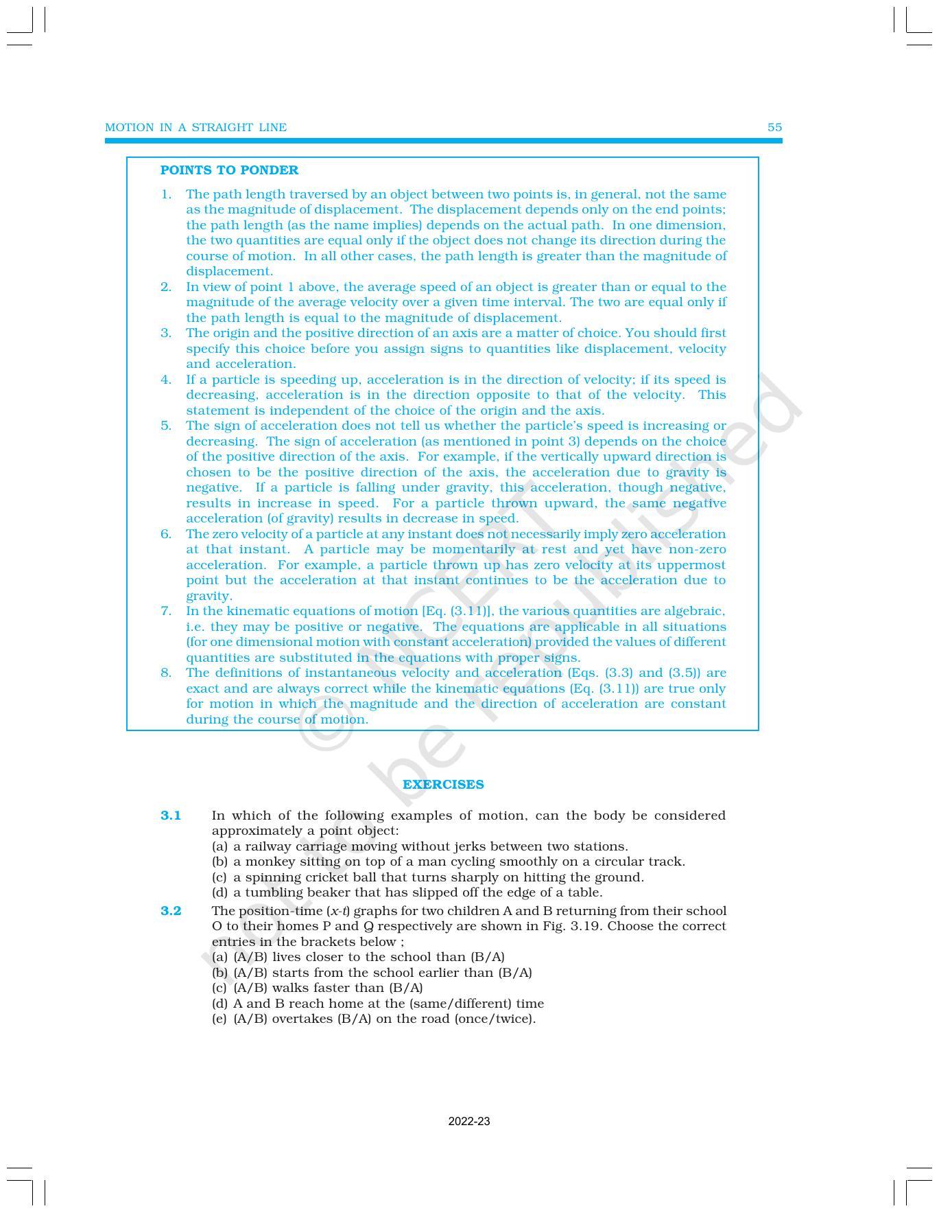 NCERT Book for Class 11 Physics Chapter 3 Motion in a Straight Line - Page 17