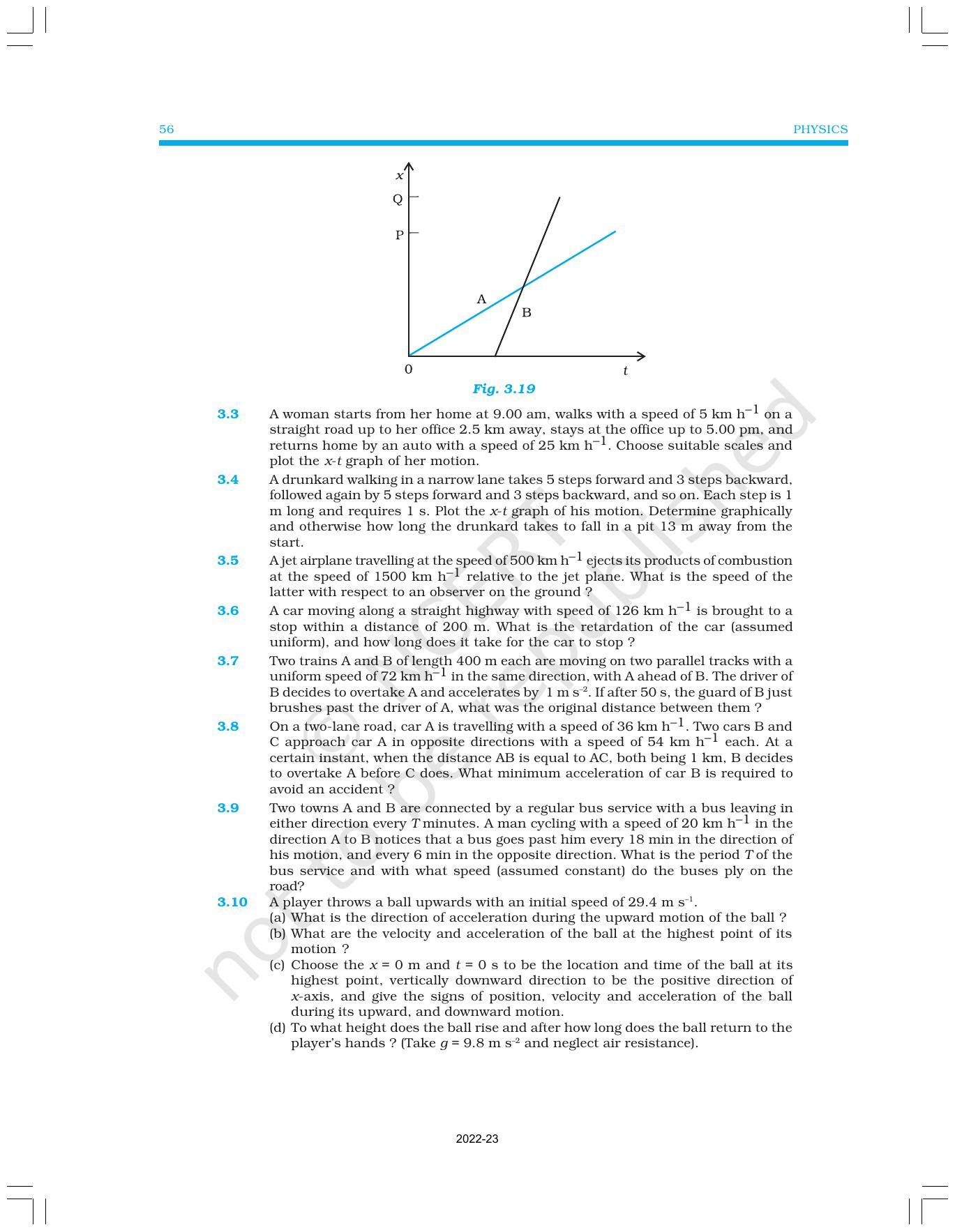 NCERT Book for Class 11 Physics Chapter 3 Motion in a Straight Line - Page 18