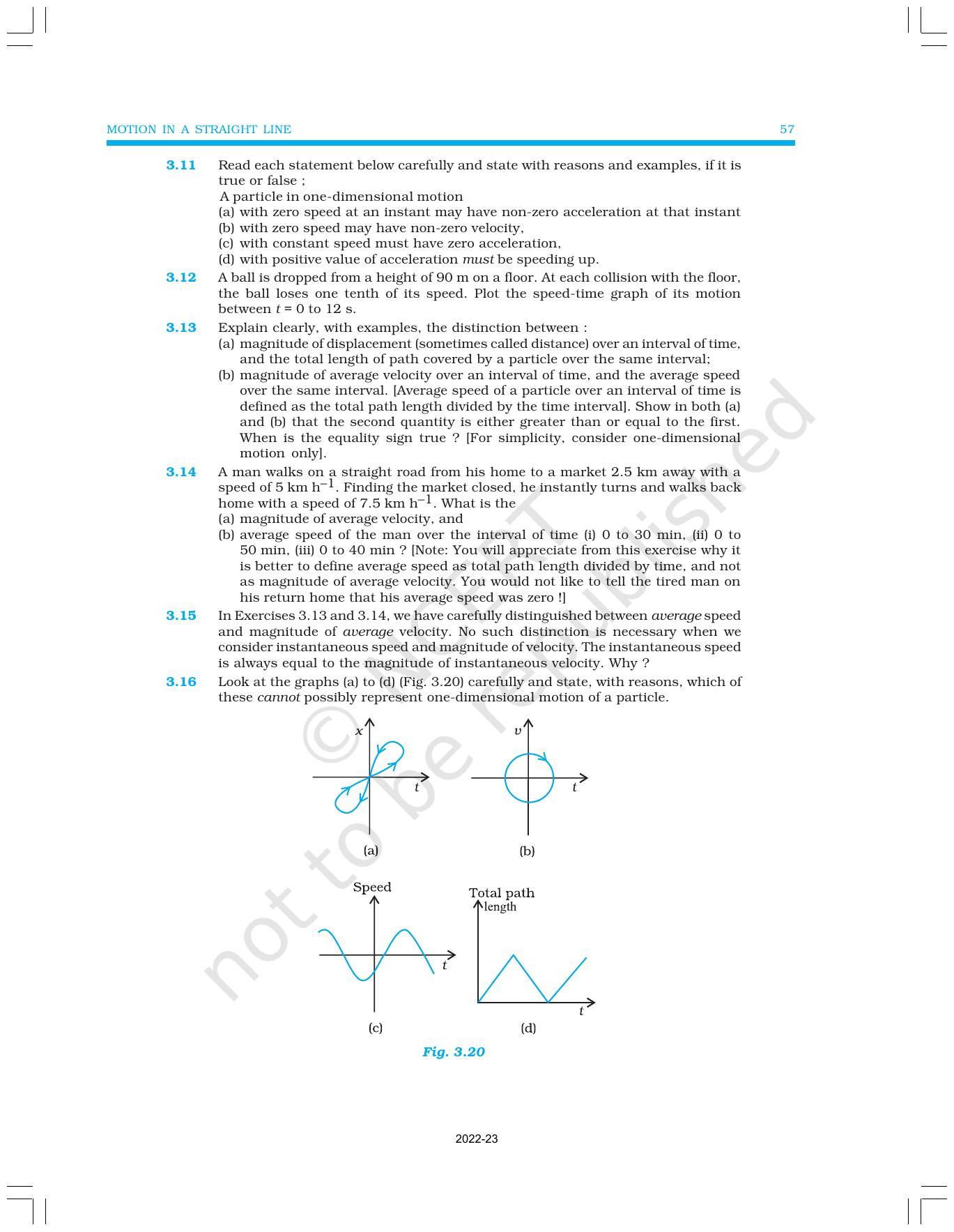 NCERT Book for Class 11 Physics Chapter 3 Motion in a Straight Line - Page 19