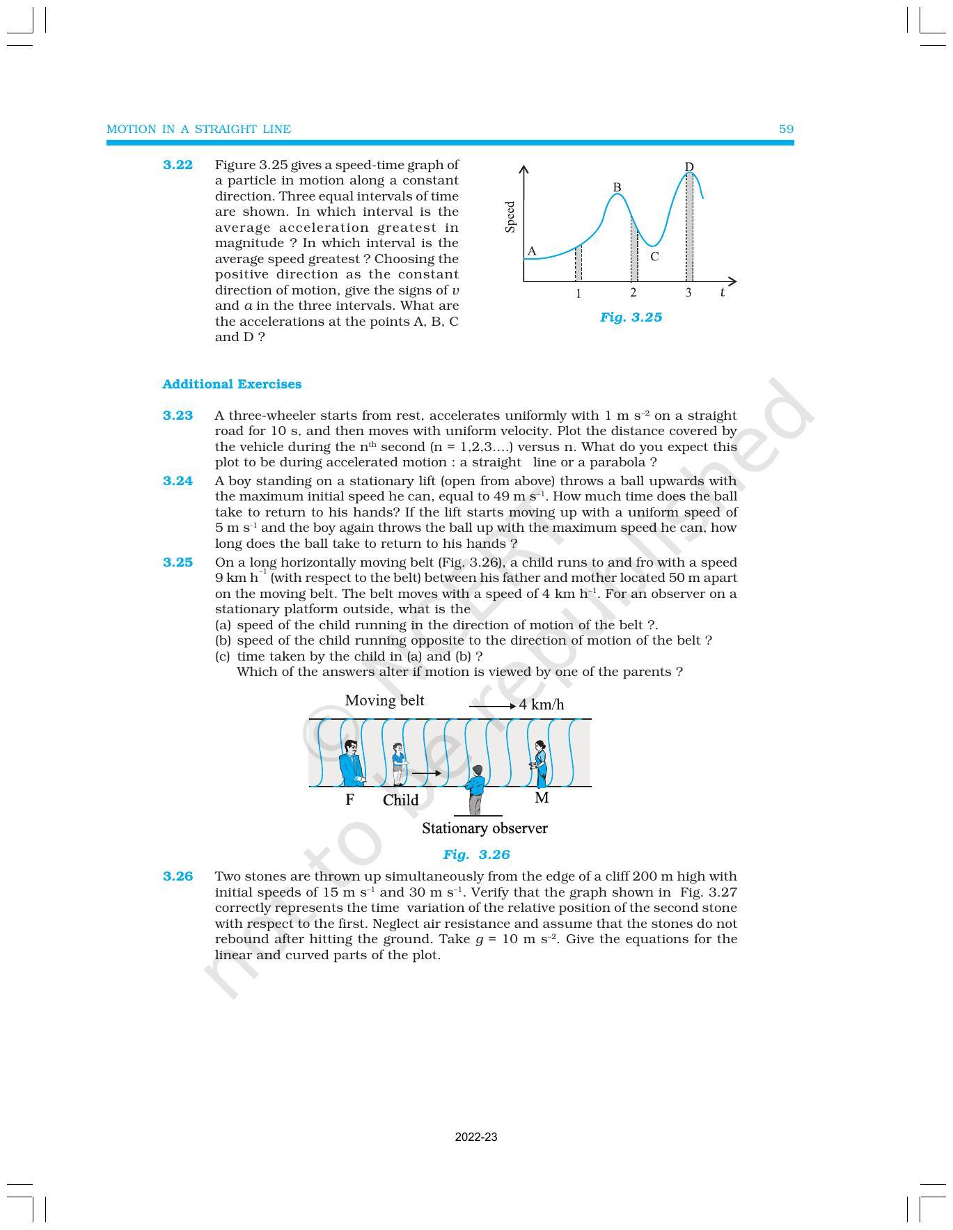 NCERT Book for Class 11 Physics Chapter 3 Motion in a Straight Line - Page 21