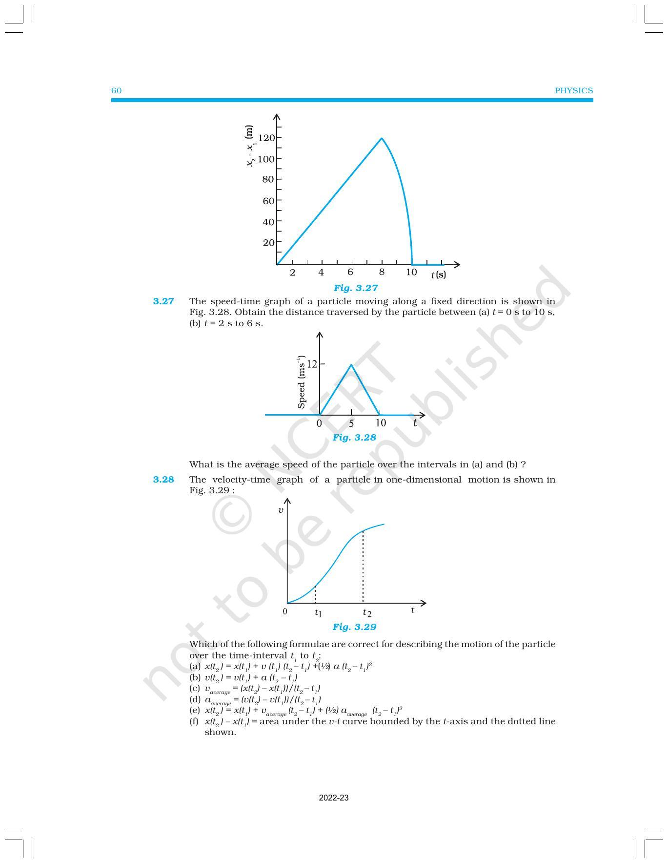 NCERT Book for Class 11 Physics Chapter 3 Motion in a Straight Line - Page 22