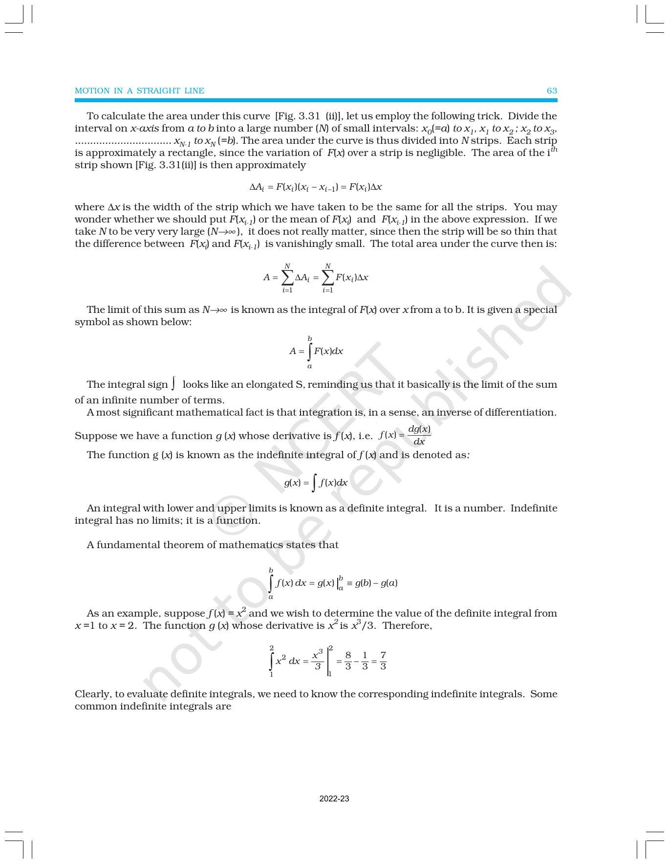 NCERT Book for Class 11 Physics Chapter 3 Motion in a Straight Line - Page 25
