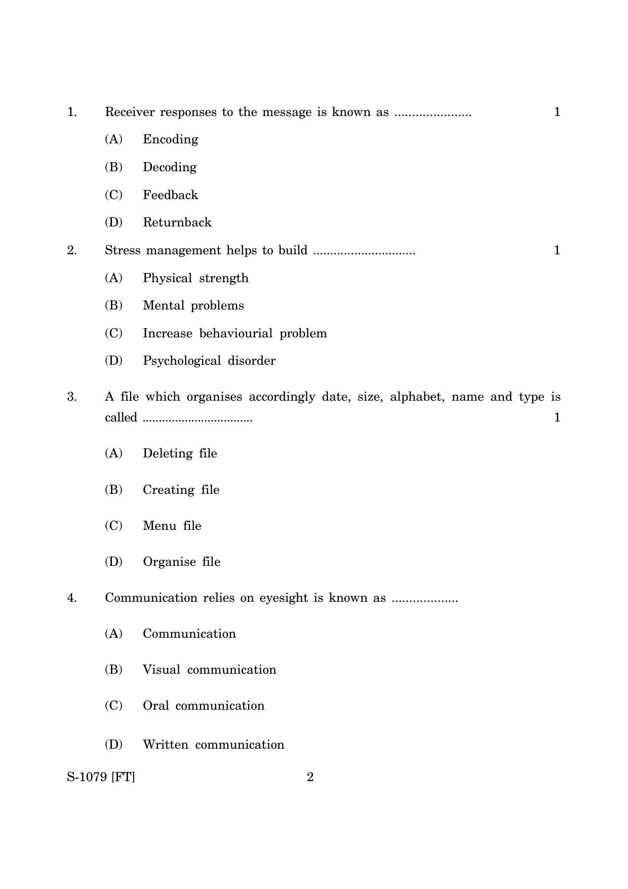 Goa Board Class 10 Apparel (November 2022) Question Paper - Page 2