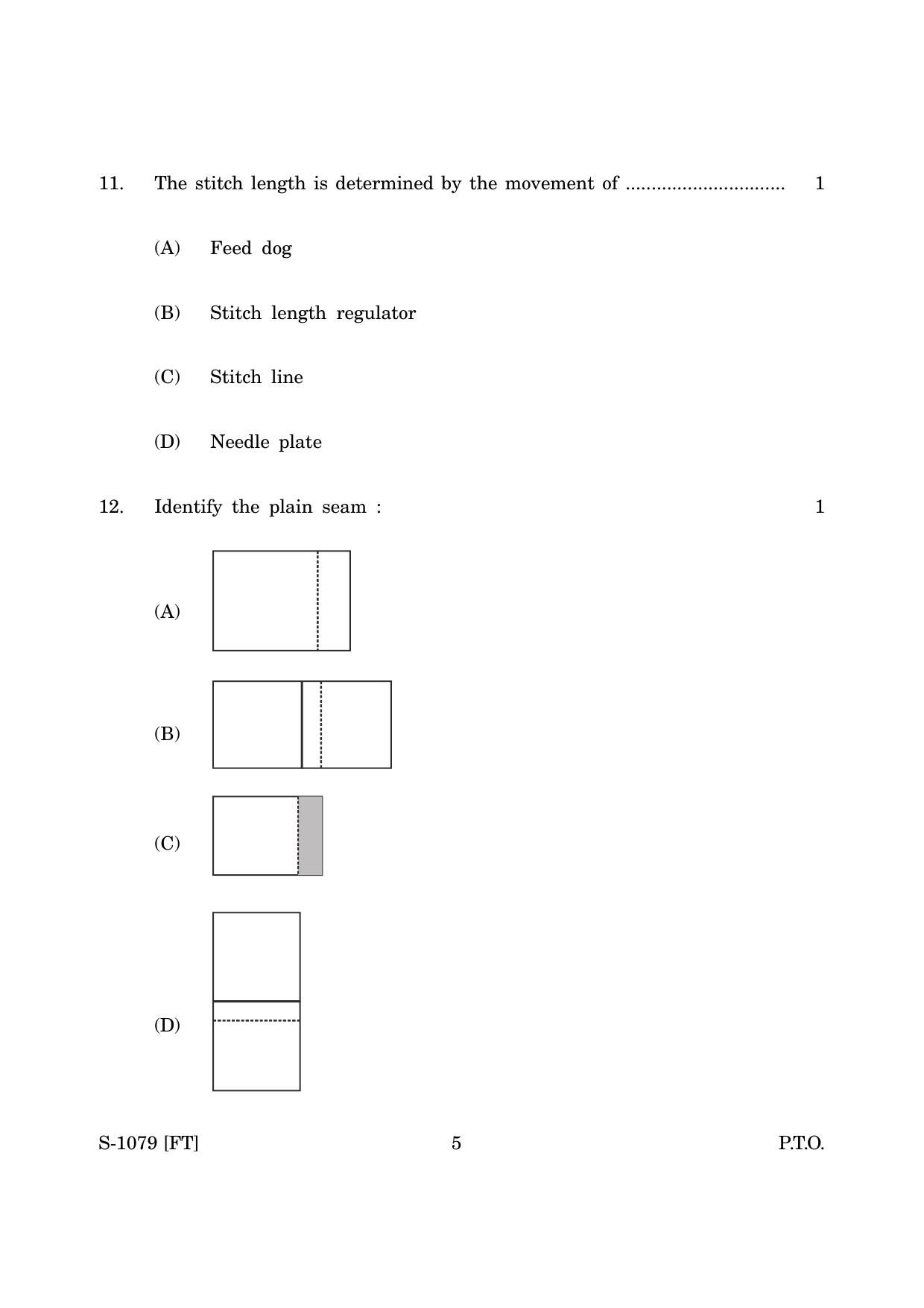 Goa Board Class 10 Apparel (November 2022) Question Paper - Page 5