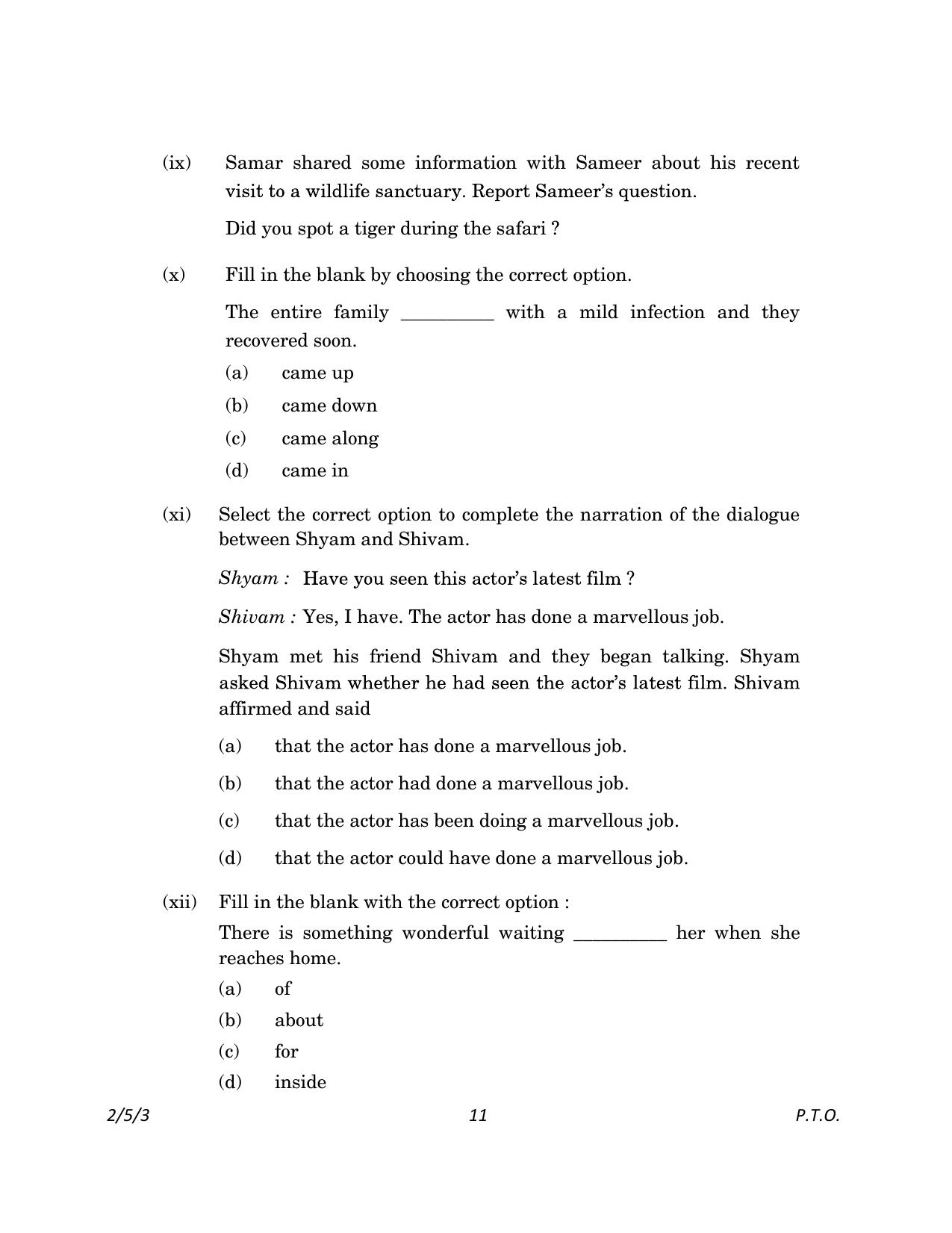 CBSE Class 10 2-5-3_English Language And Literature 2023 Question Paper - Page 11