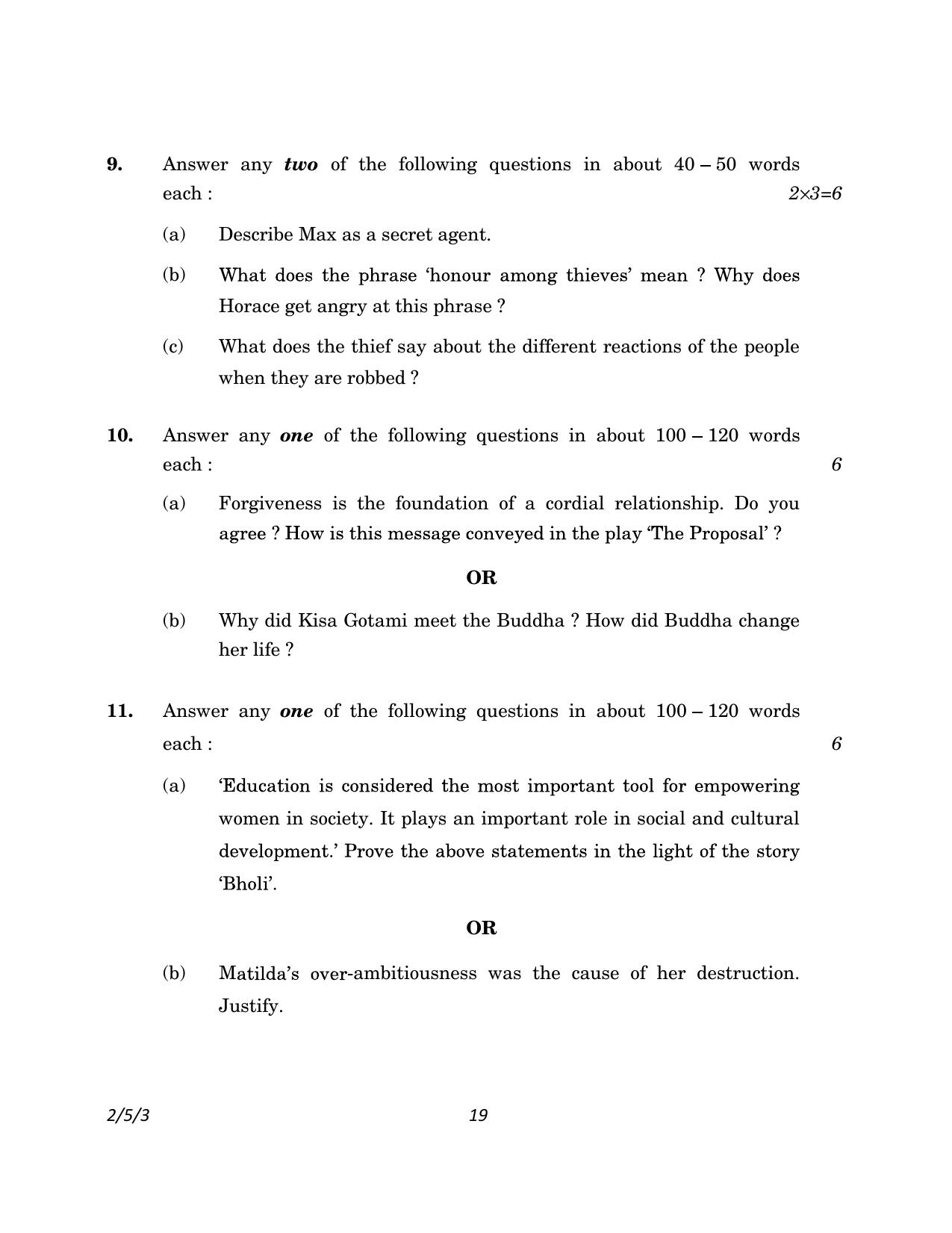CBSE Class 10 2-5-3_English Language And Literature 2023 Question Paper - Page 19