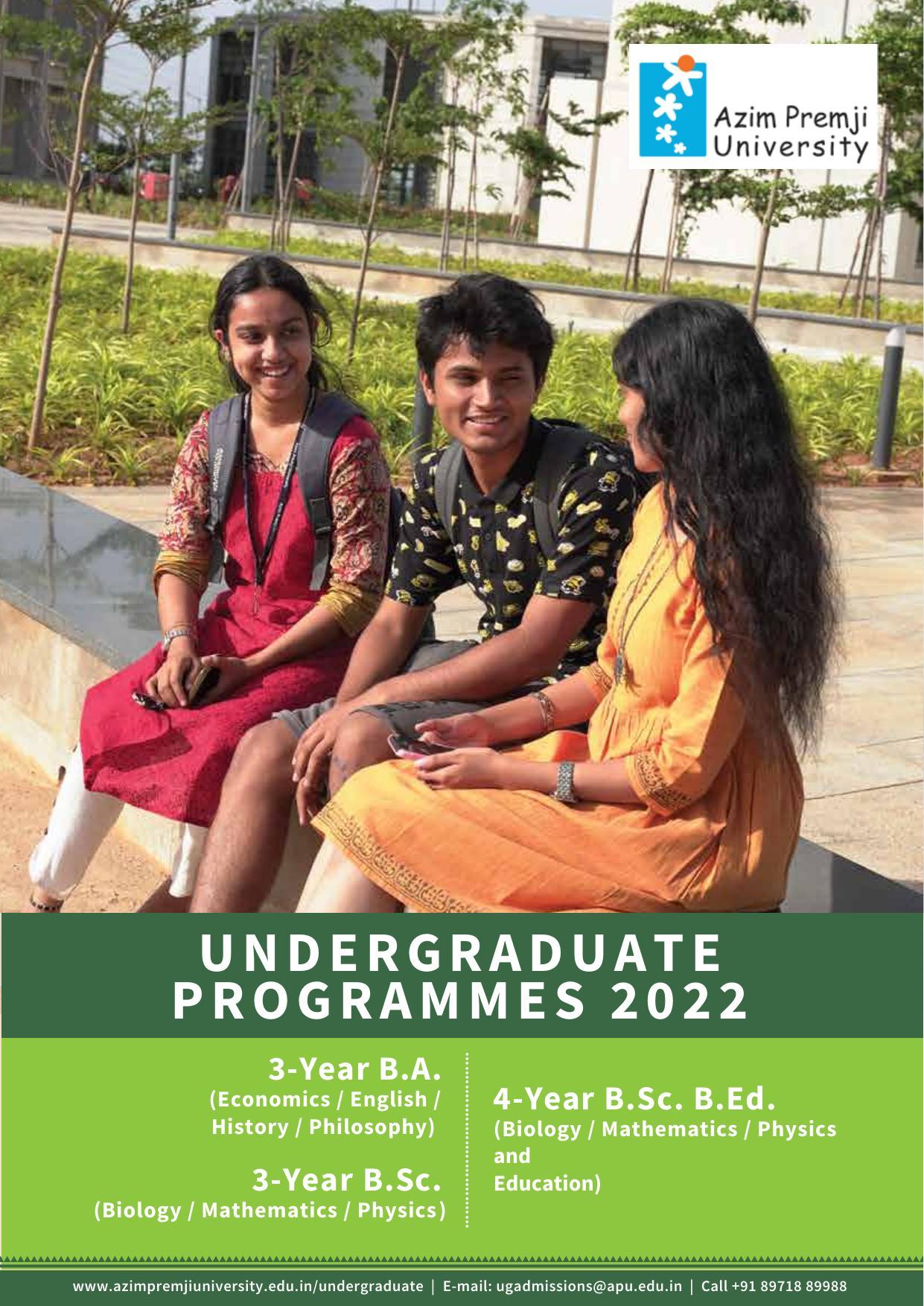 Azim Premji University, Bangalore UG Prospectus 2022 - Page 1