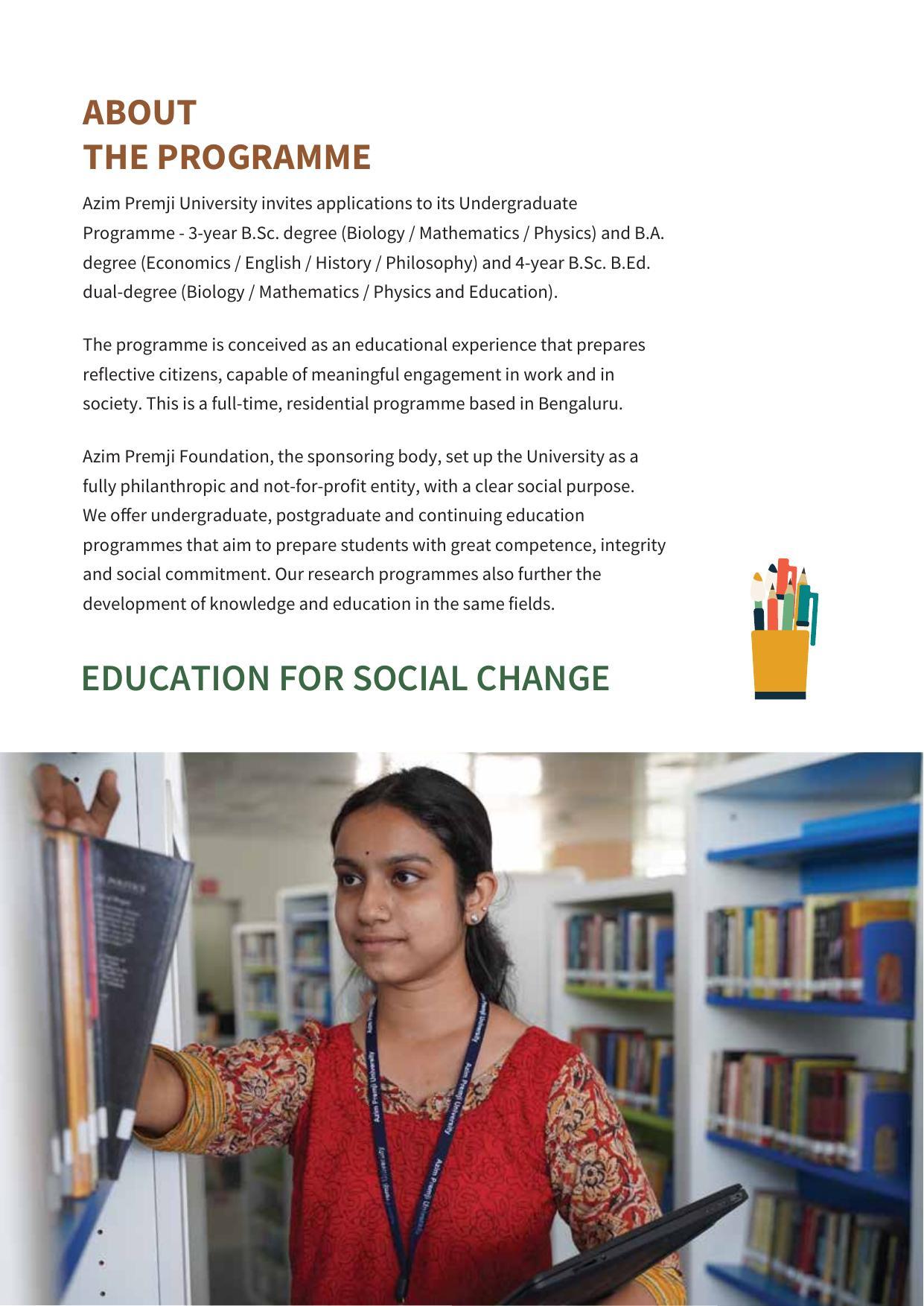 Azim Premji University, Bangalore UG Prospectus 2022 - Page 3