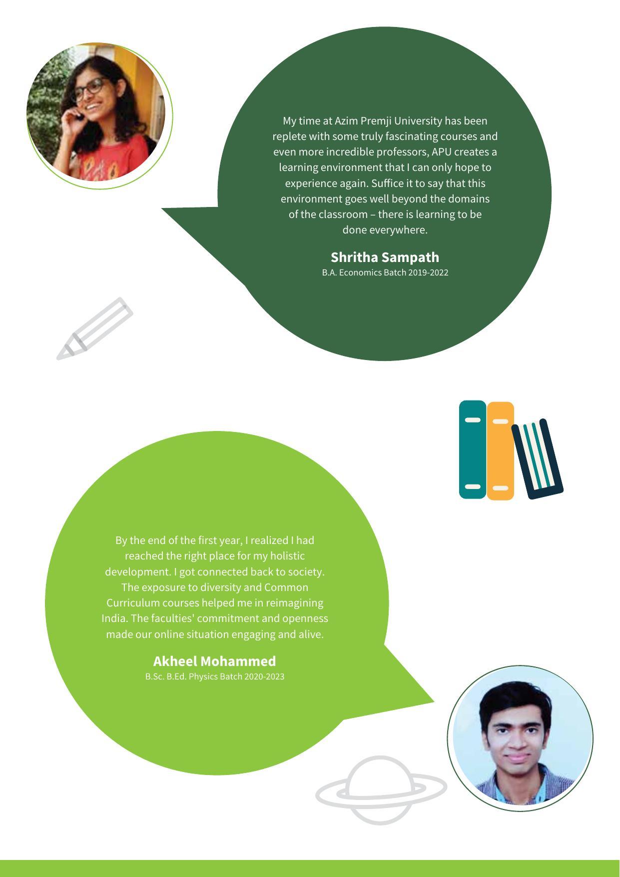 Azim Premji University, Bangalore UG Prospectus 2022 - Page 9