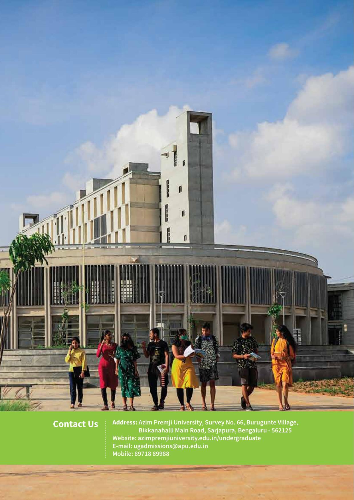 Azim Premji University, Bangalore UG Prospectus 2022 - Page 12