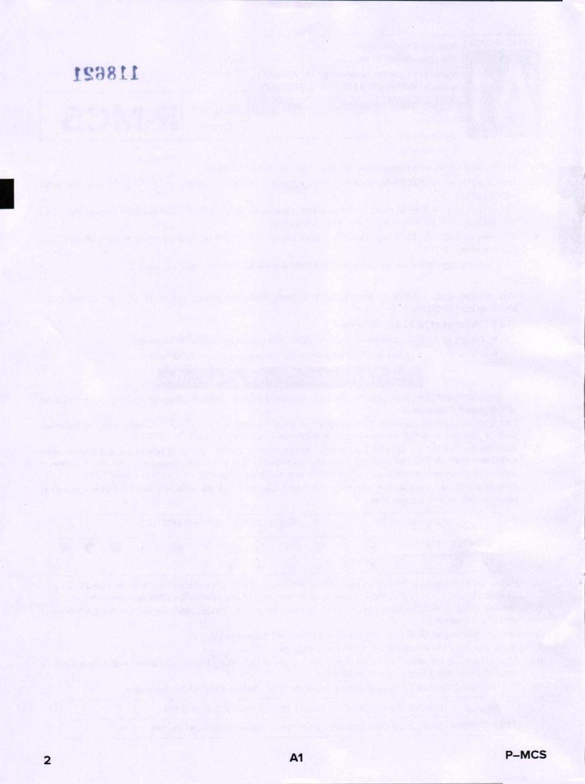 Karnataka PGCET 2020 Mathematics and Computer Science Question Paper - Page 2