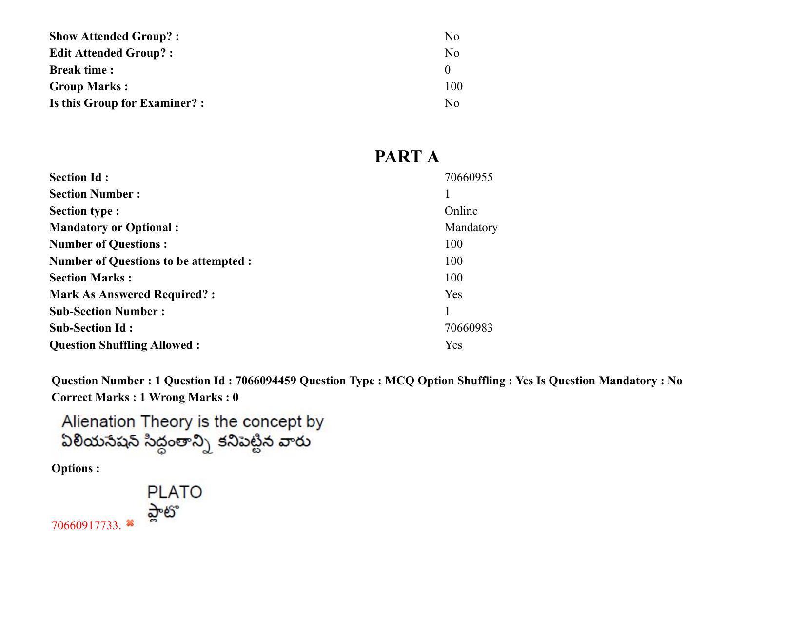 TS CPGET 2020 M.A. Theatre Arts (Shift 1) Question Paper with Answer Key - Page 2