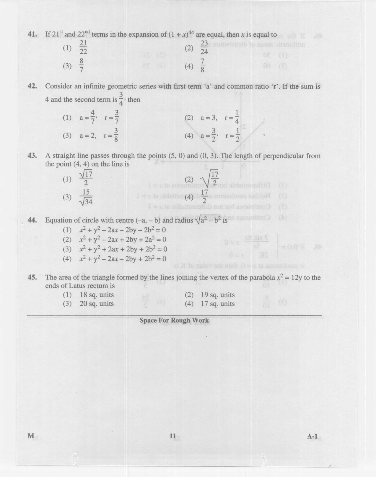 KCET Mathematics 2014 Question Papers - Page 11
