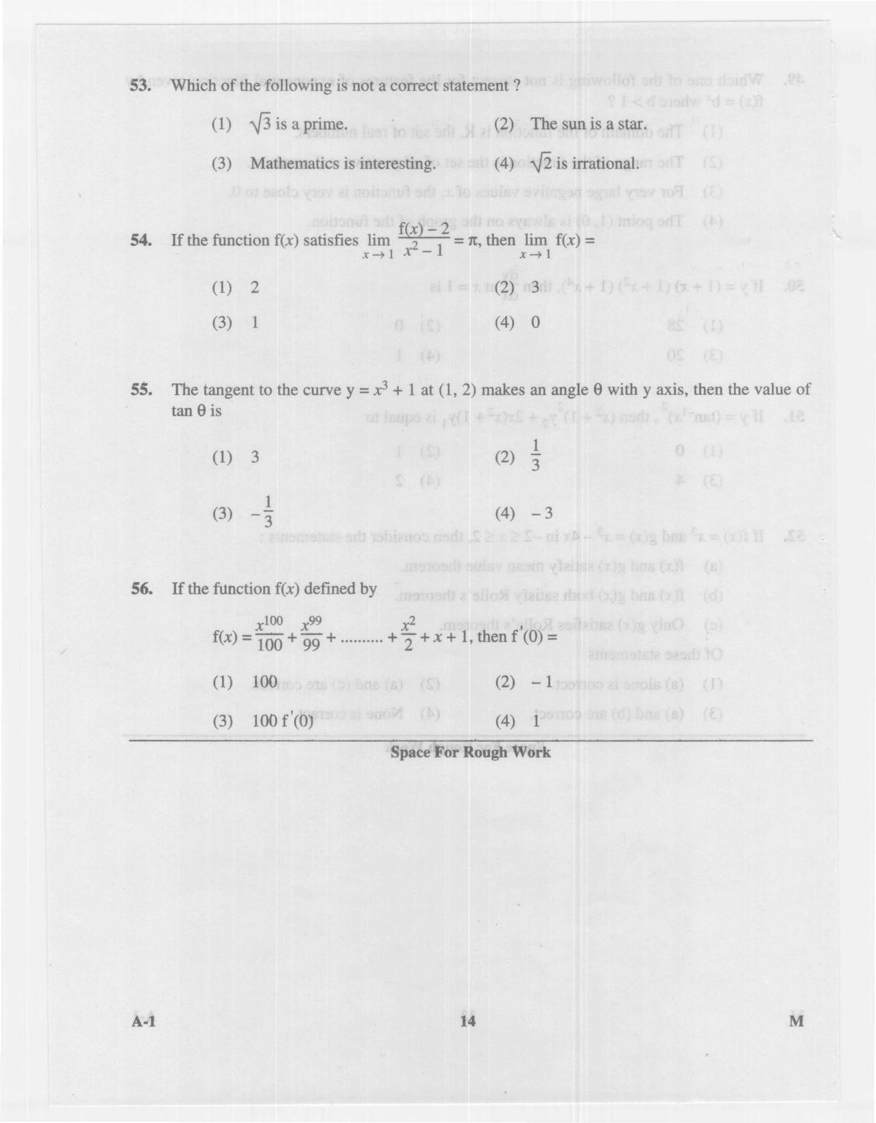 KCET Mathematics 2014 Question Papers - Page 14